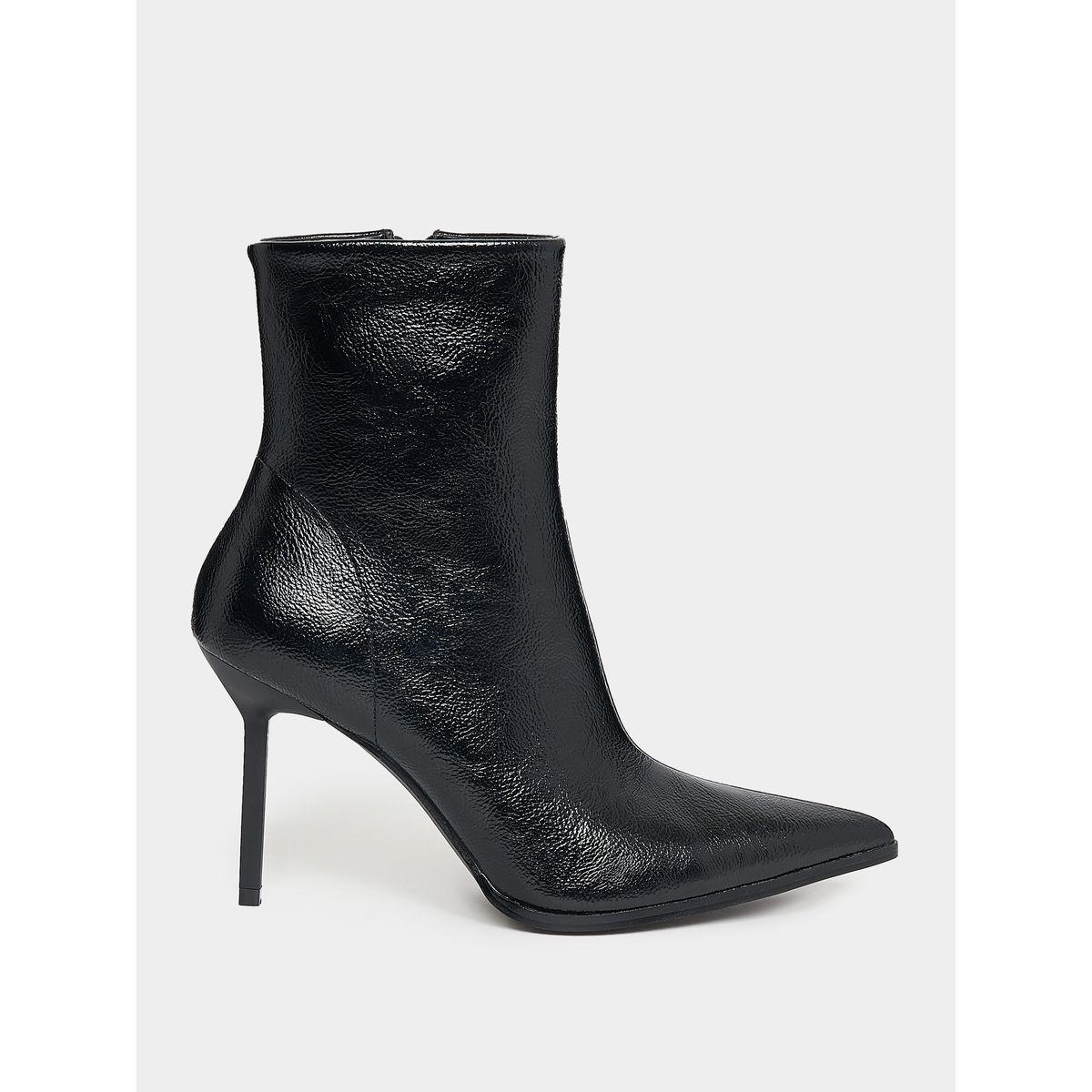 Raid X Styli  Solid Pointed Toe Leather Boots-women-shoes-boots-image-1