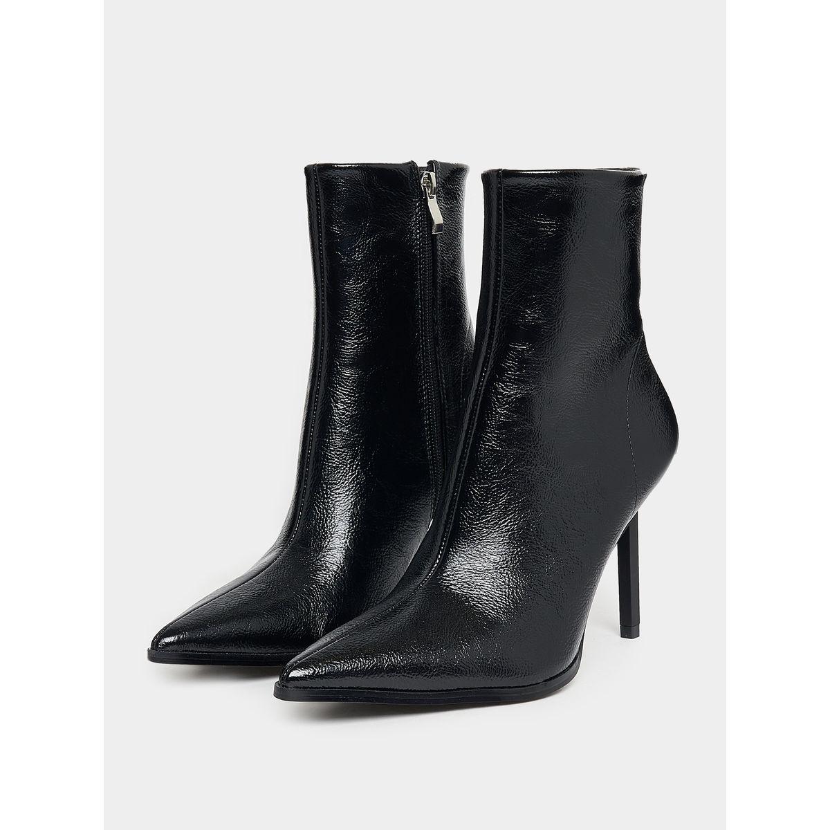حذاء بوت سادة بمقدمة مدببة رايد × ستايلي-women-shoes-boots-image-2