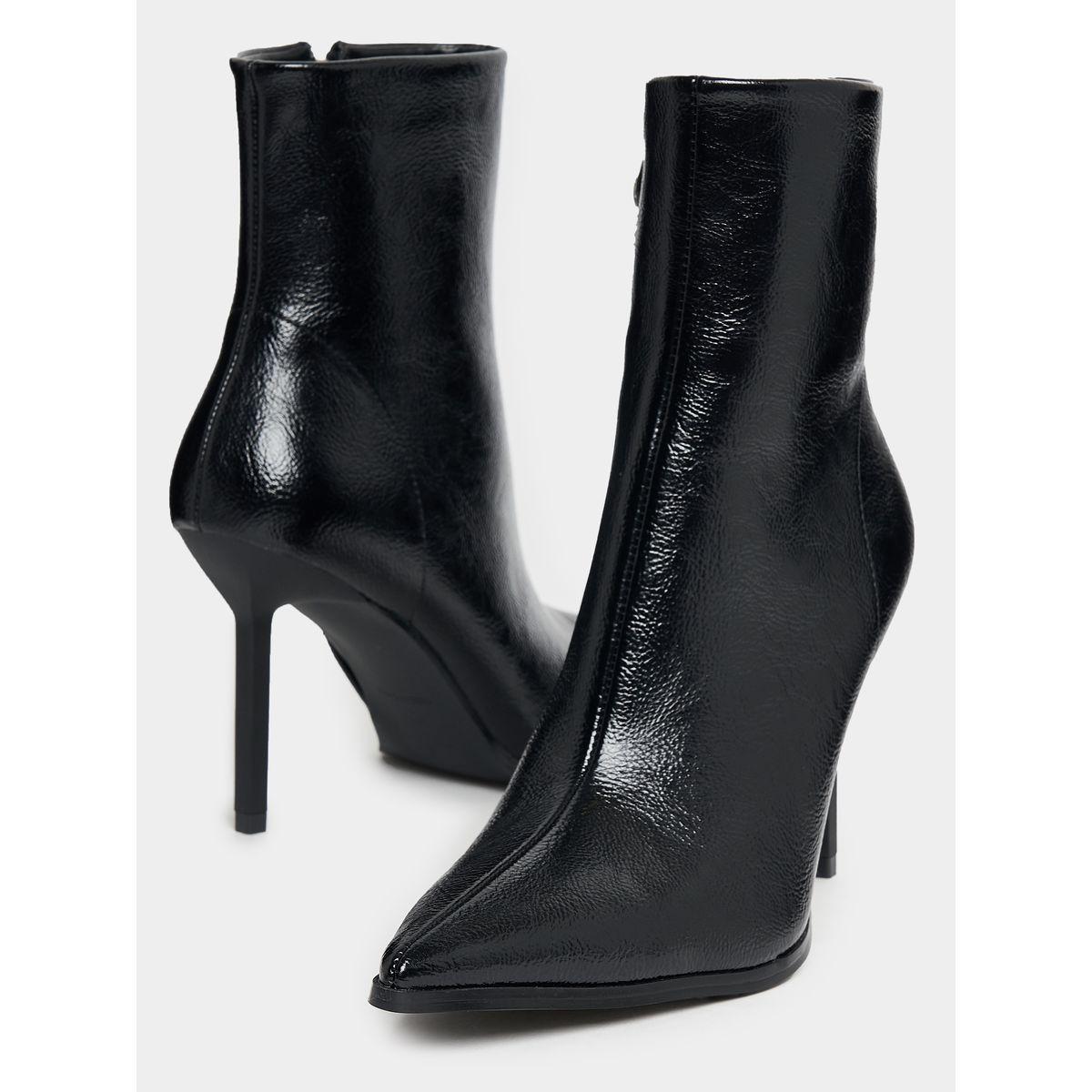 Raid X Styli  Solid Pointed Toe Leather Boots-women-shoes-boots-image-3