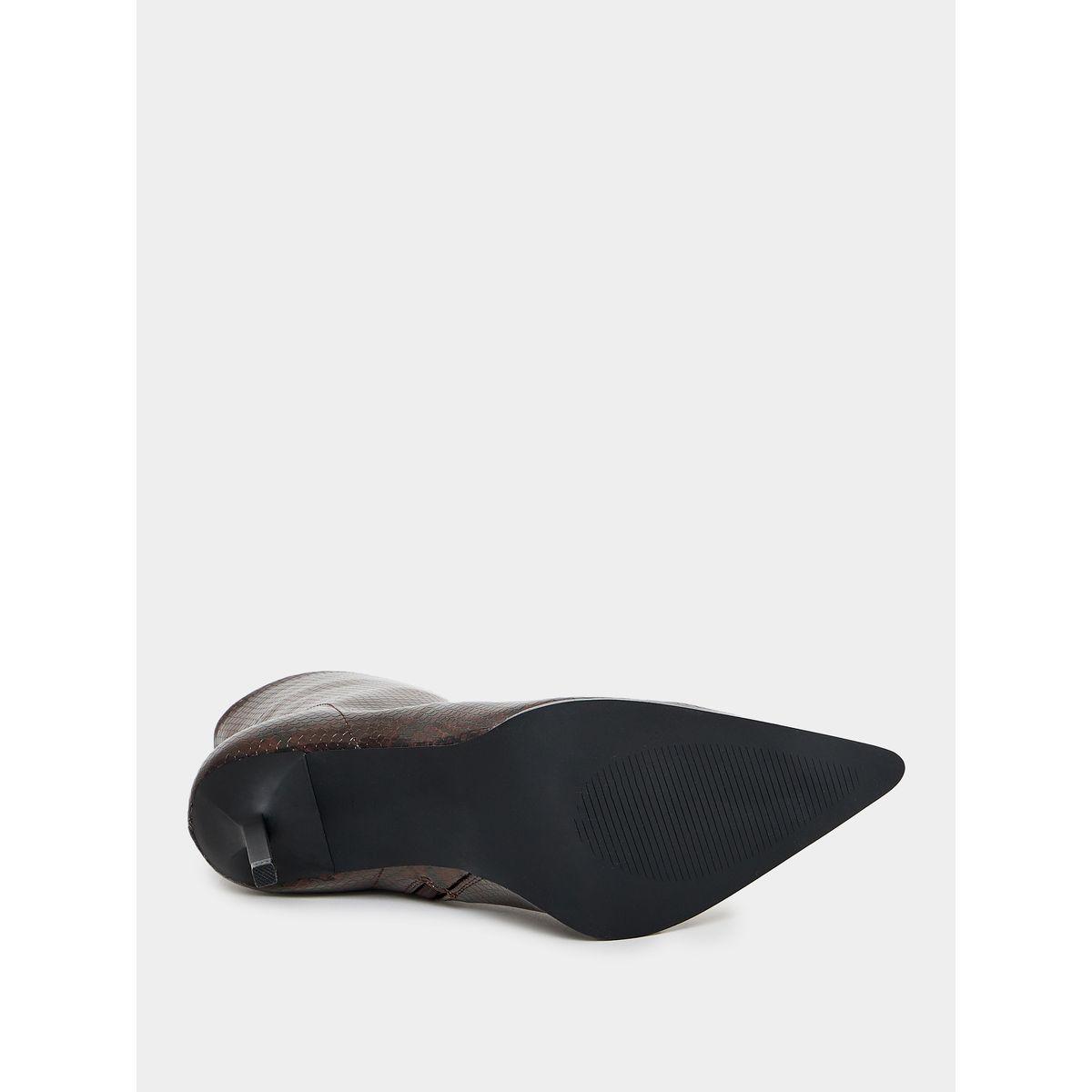 Raid X Styli  Snakeskin Print Pointed Toe Leather Boots-women-shoes-boots-image-6