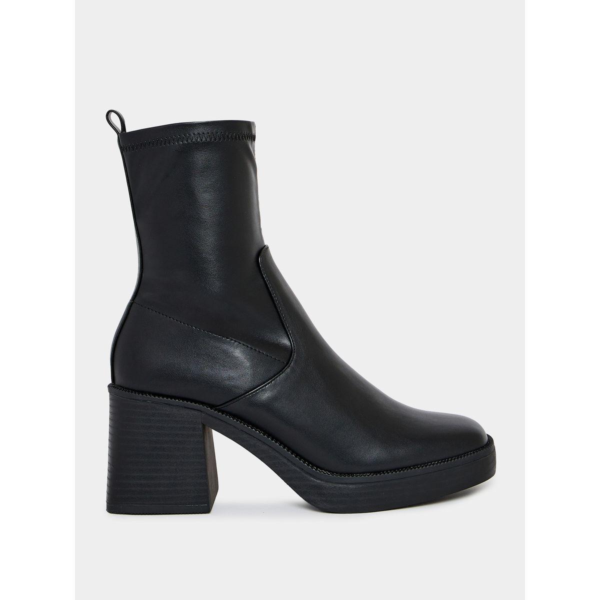حذاء بوت بكعب بلاتفورم ومقدمة مربعة رايد × ستايلي-women-shoes-boots-image-1