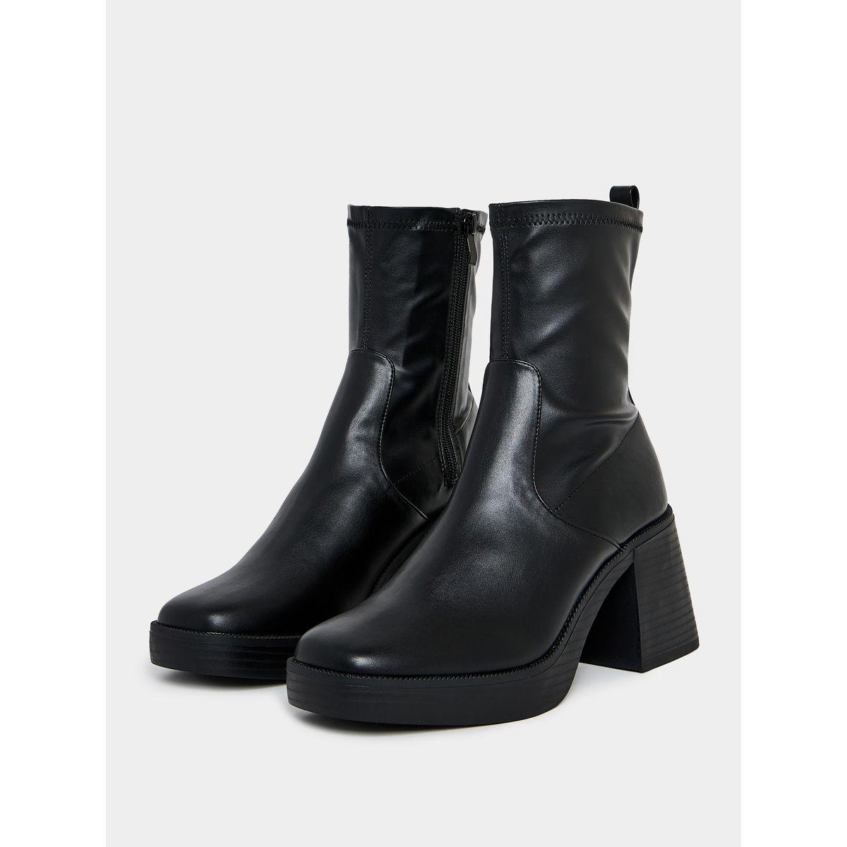 حذاء بوت بكعب بلاتفورم ومقدمة مربعة رايد × ستايلي-women-shoes-boots-image-2