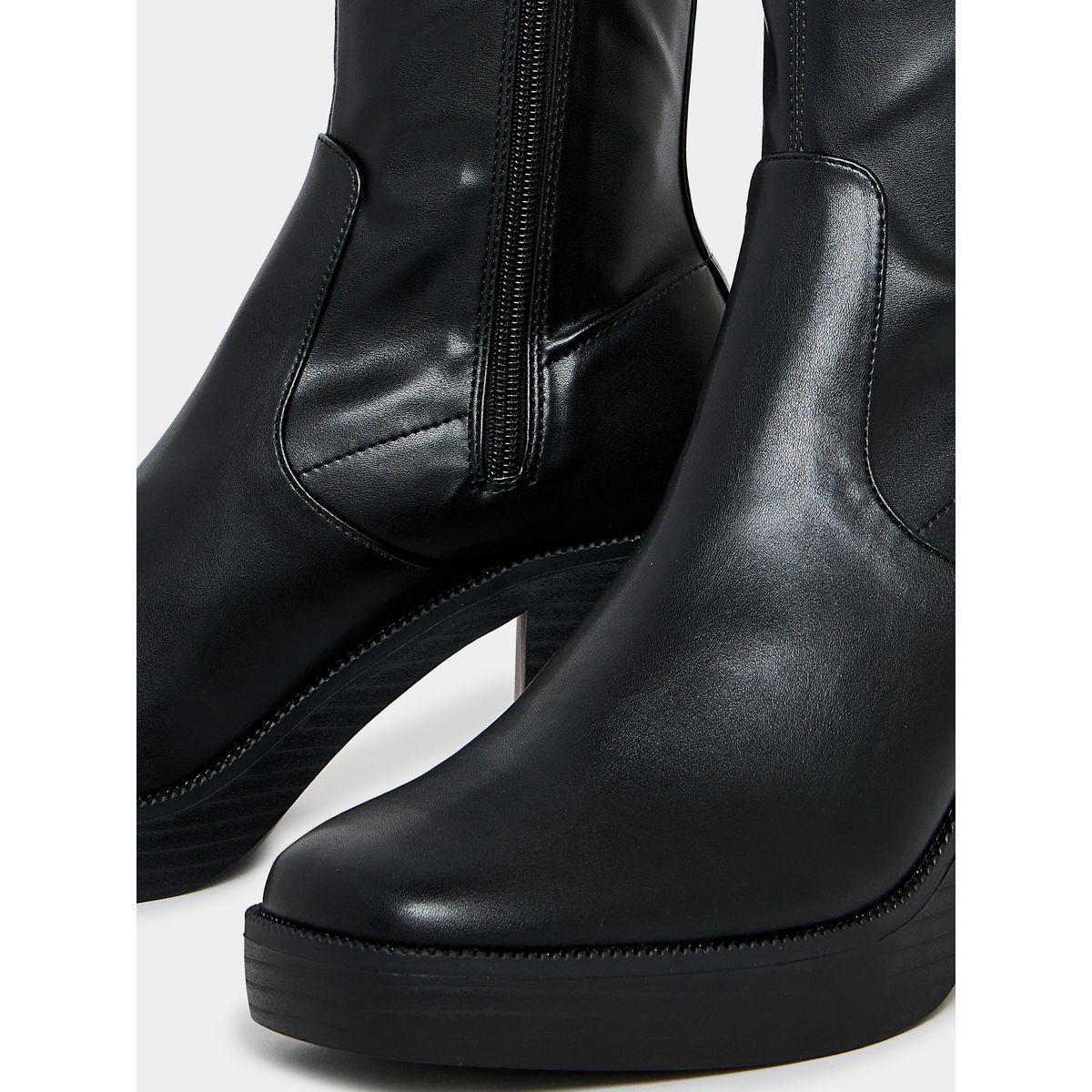 Raid X Styli  Square Toe Platform Heel Leather Boots-women-shoes-boots-image-3