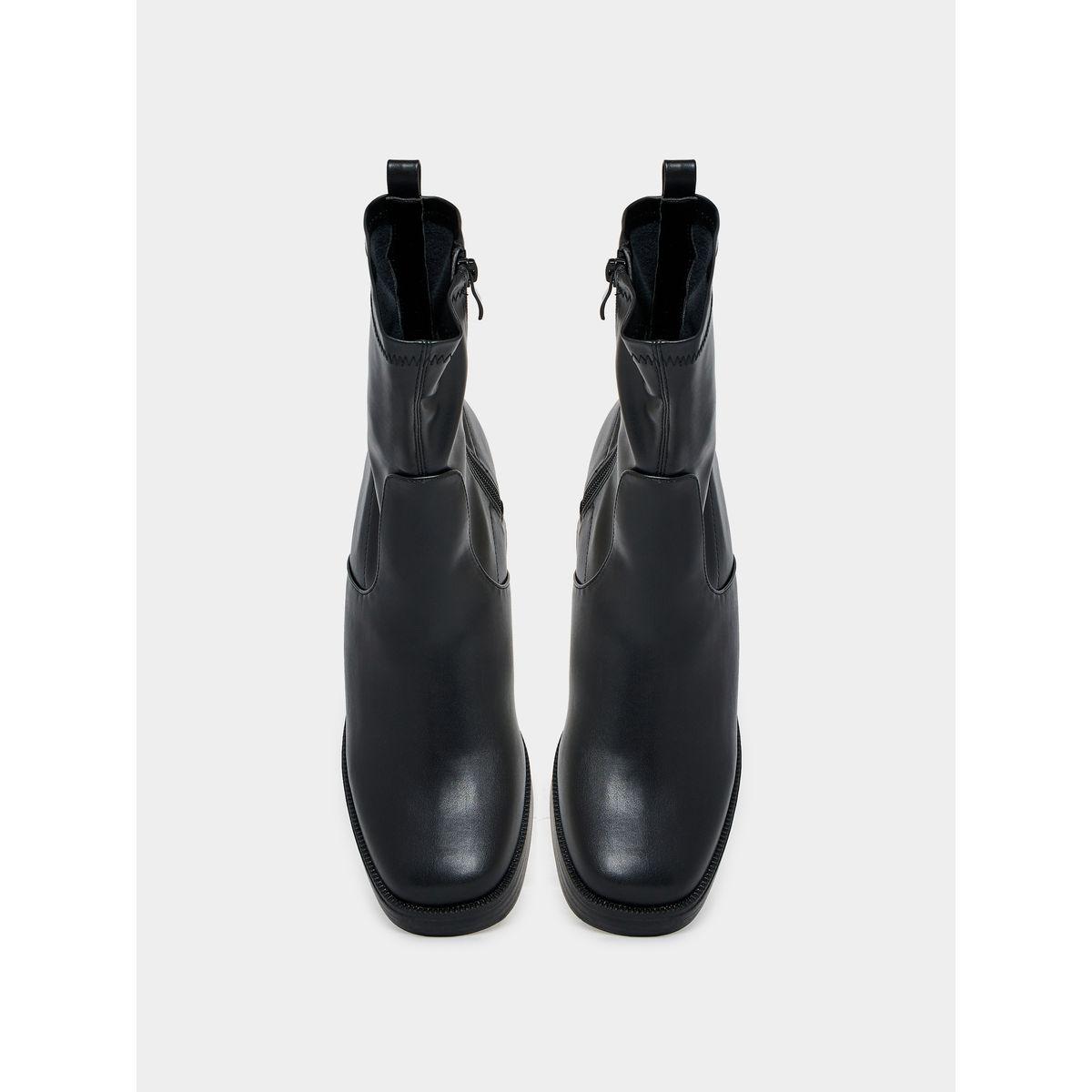 حذاء بوت بكعب بلاتفورم ومقدمة مربعة رايد × ستايلي-women-shoes-boots-image-5