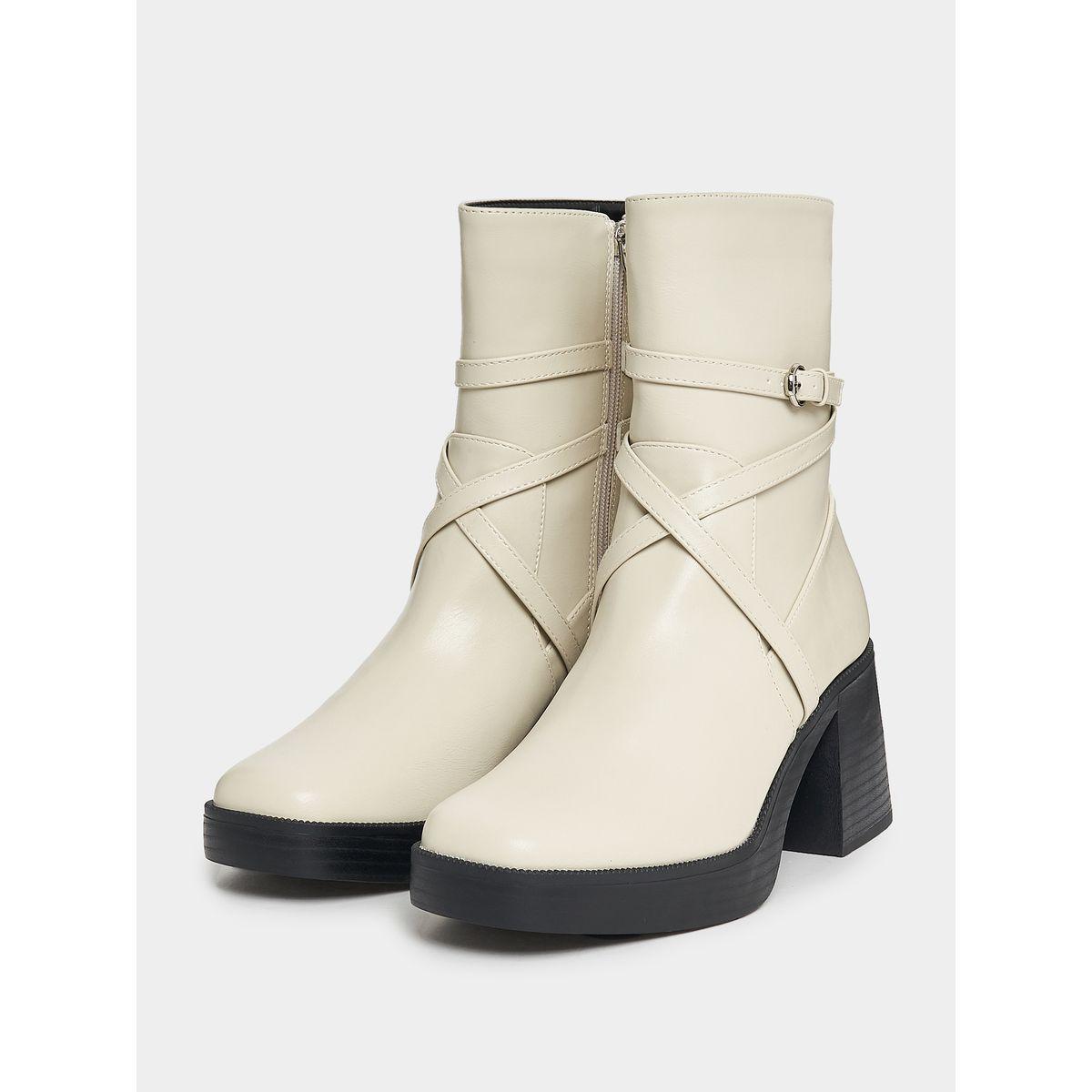 Raid X Styli  Wrap Strap Detail Platform Heel Leather Boots-women-shoes-boots-image-2