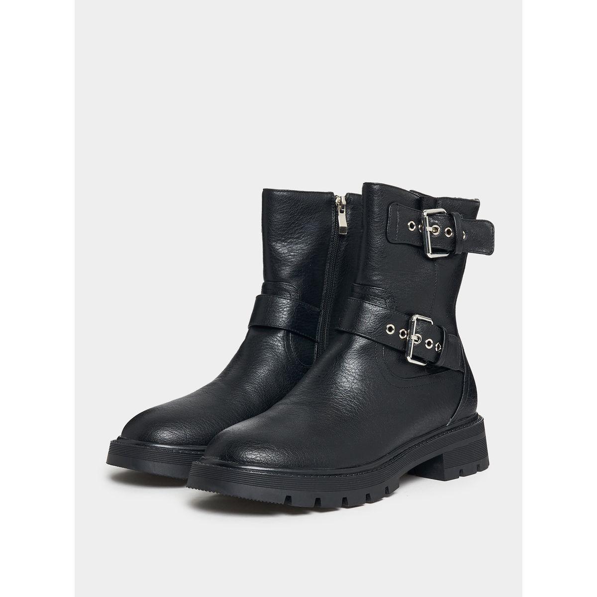 Raid X Styli  Side Buckle Accent Biker Ankle Boots-women-shoes-boots-image-3