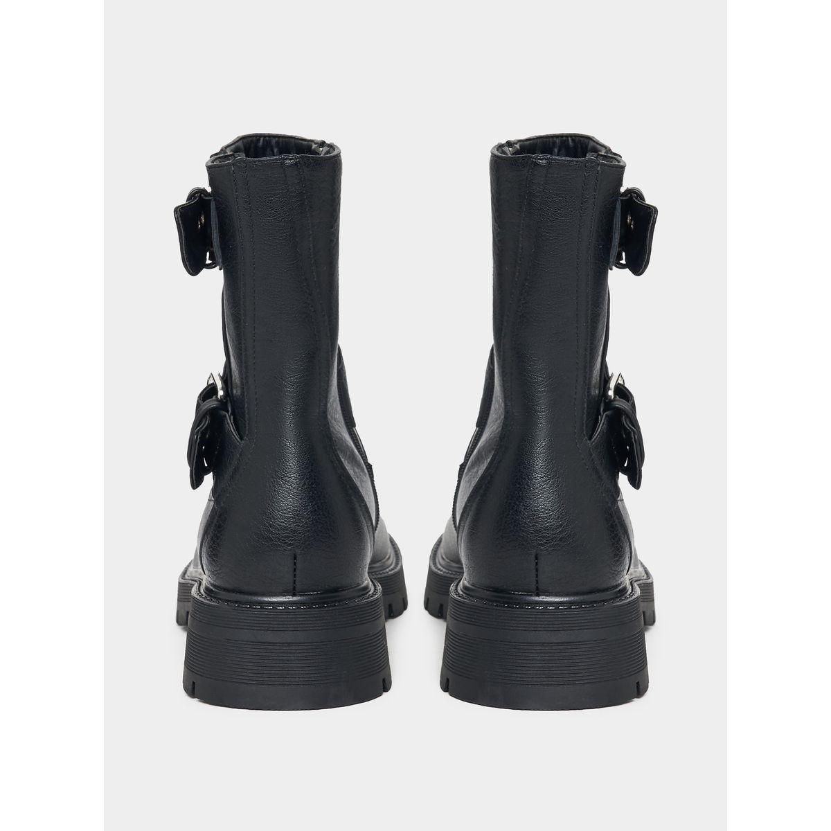 Raid X Styli  Side Buckle Accent Biker Ankle Boots-women-shoes-boots-image-5