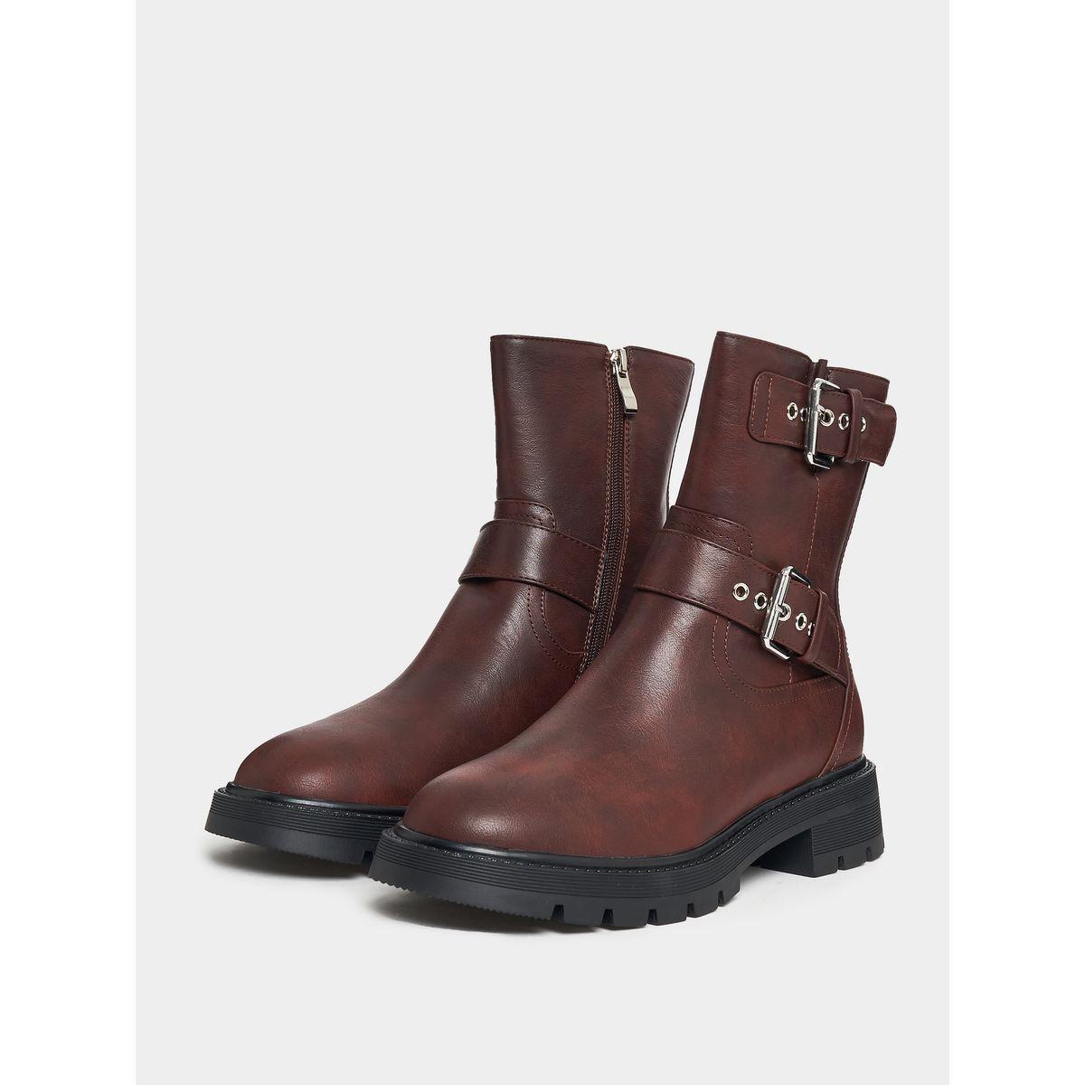 حذاء بوت مزين بإبزيم غلق جانبي رايد × ستايلي-women-shoes-boots-image-3
