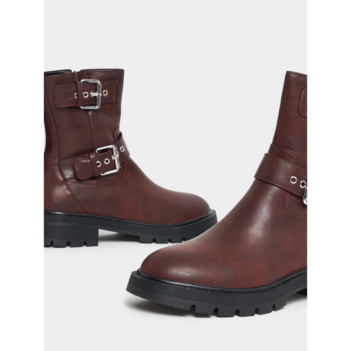 حذاء بوت مزين بإبزيم غلق جانبي رايد × ستايلي-women-shoes-boots-image-4