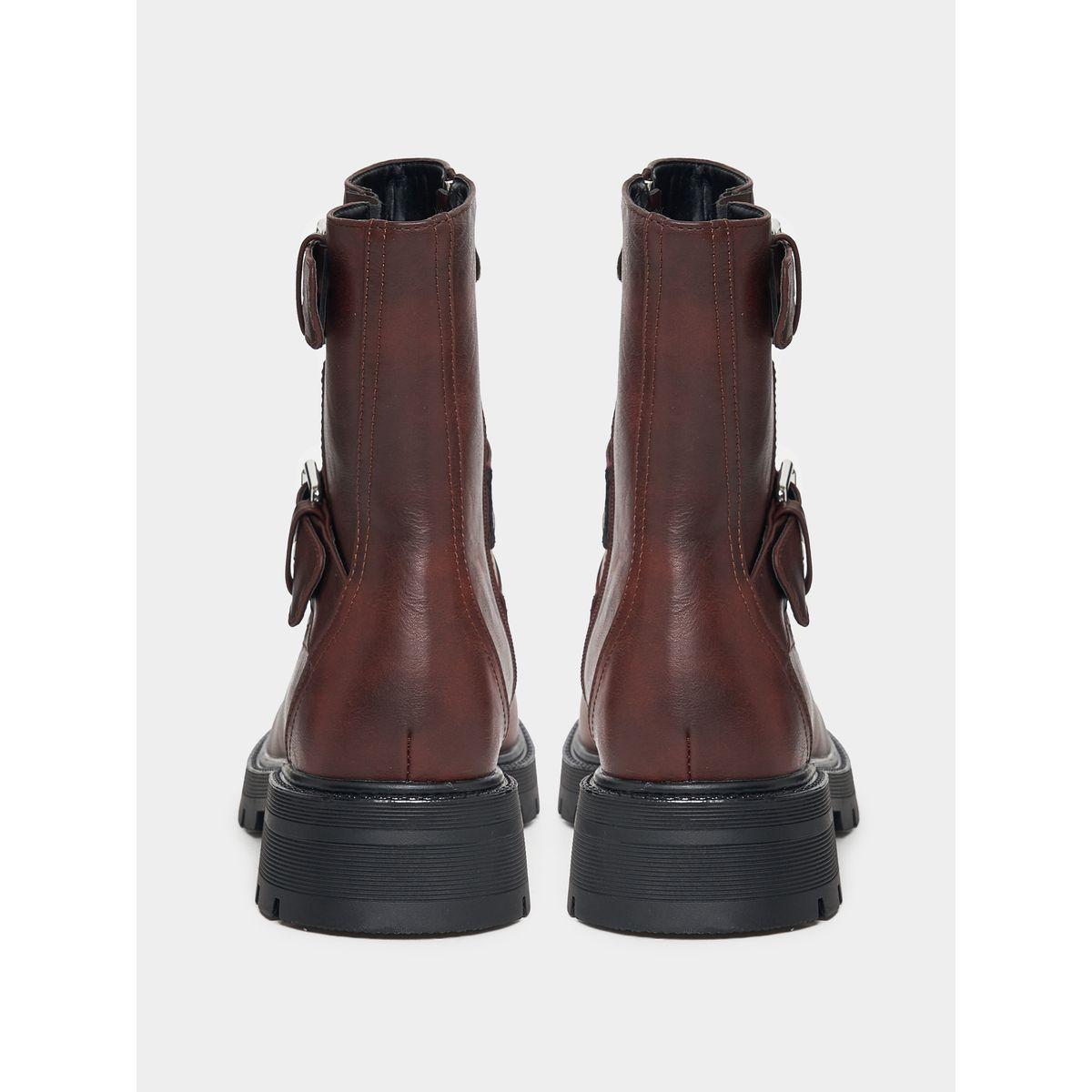 Raid X Styli  Side Buckle Accent Biker Ankle Boots-women-shoes-boots-image-5