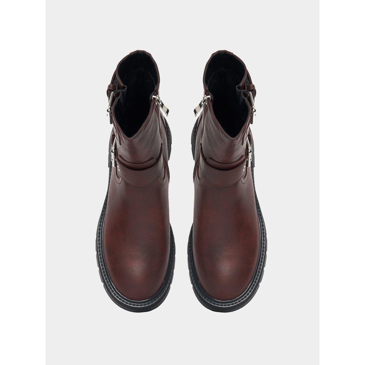 حذاء بوت مزين بإبزيم غلق جانبي رايد × ستايلي-women-shoes-boots-image-6