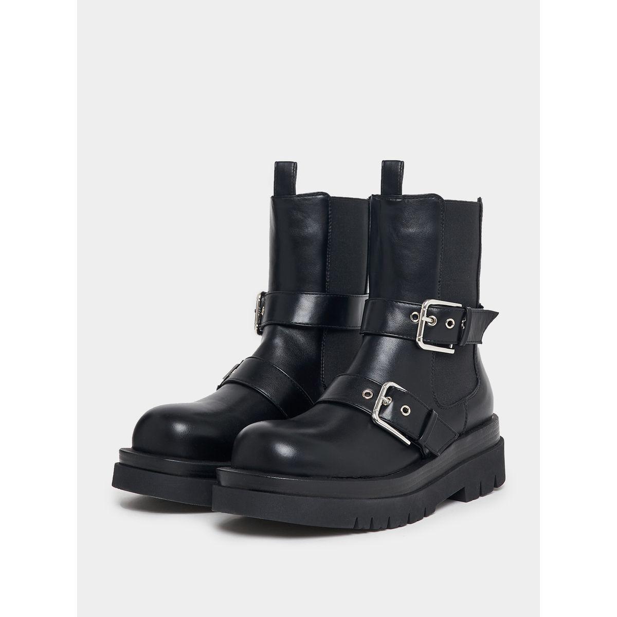 حذاء بوت بمقدمة دائرية وإبزيم غلق رايد × ستايلي-women-shoes-boots-image-2