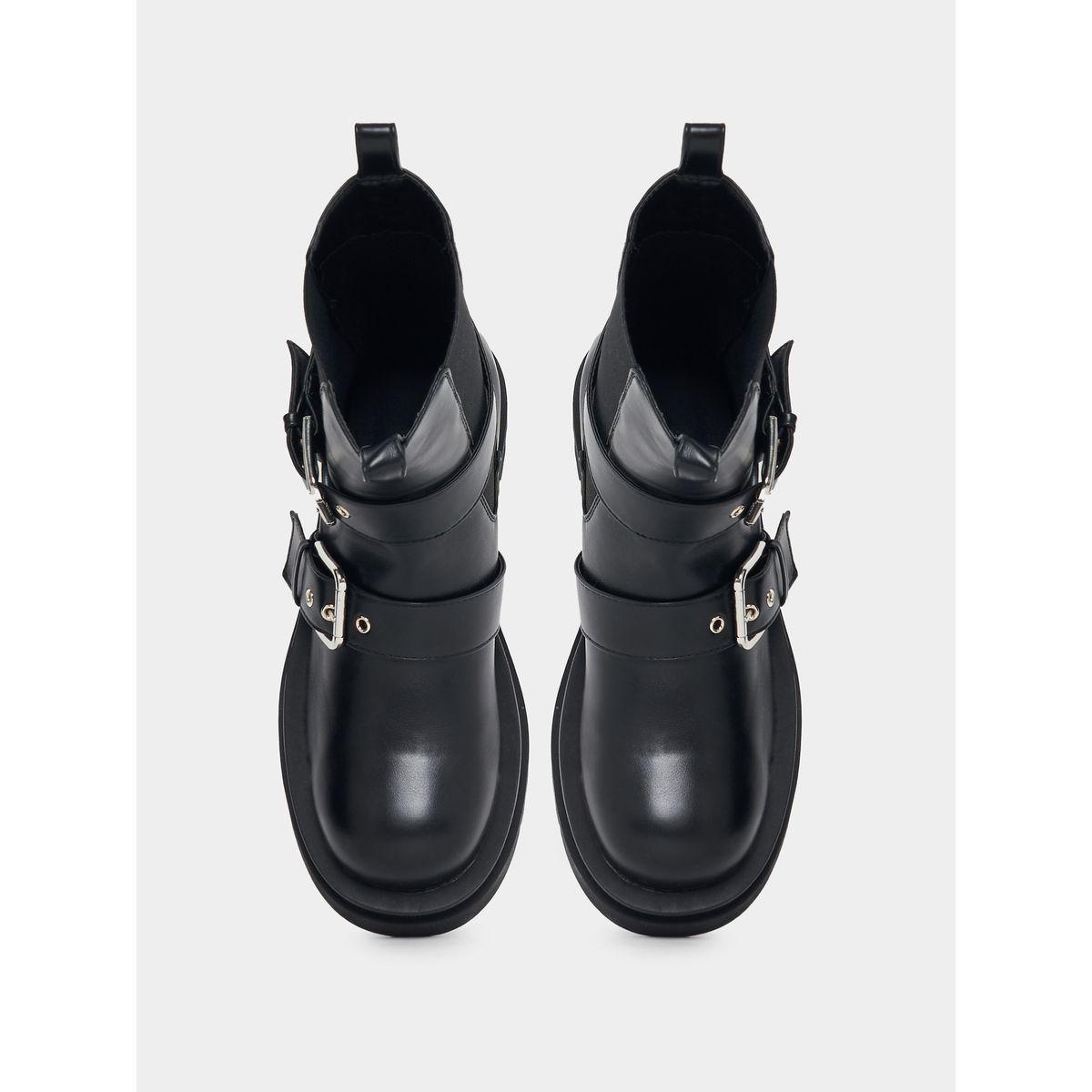 حذاء بوت بمقدمة دائرية وإبزيم غلق رايد × ستايلي-women-shoes-boots-image-5