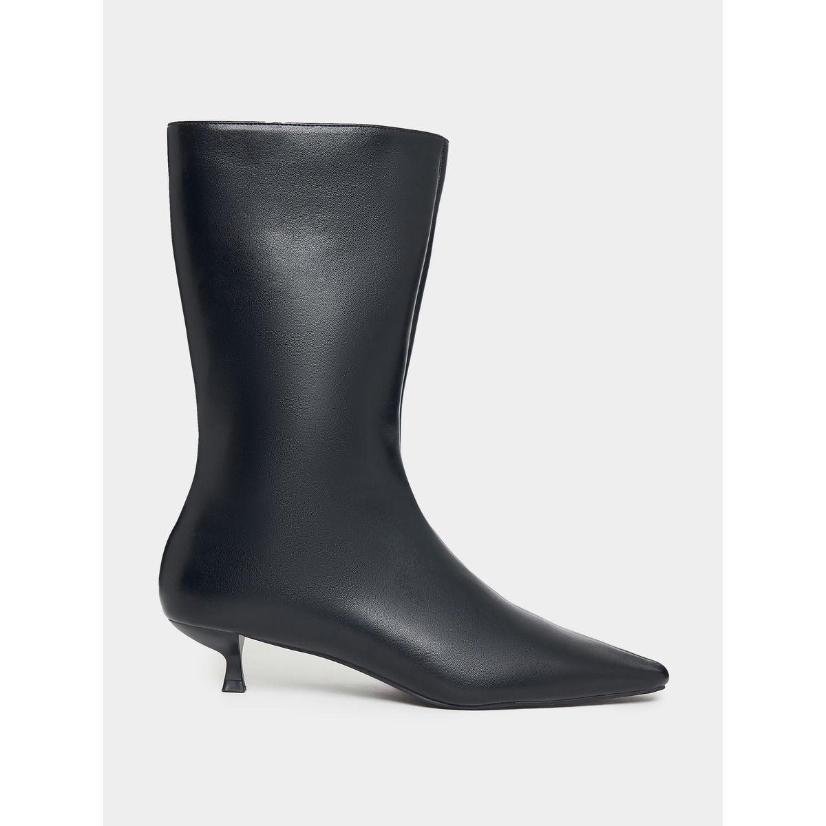 Raid X Styli  Pointed Toe Kitten Heel Boots with Zip Closure-women-shoes-boots-image-2