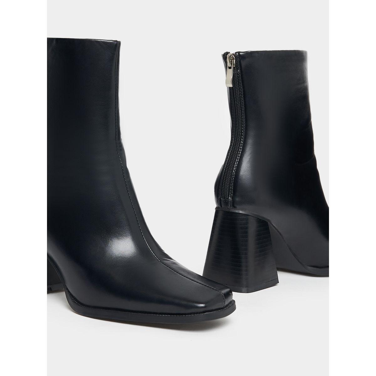 حذاء بوت بكعب سميك ومقدمة مربعة رايد × ستايلي-women-shoes-boots-image-4