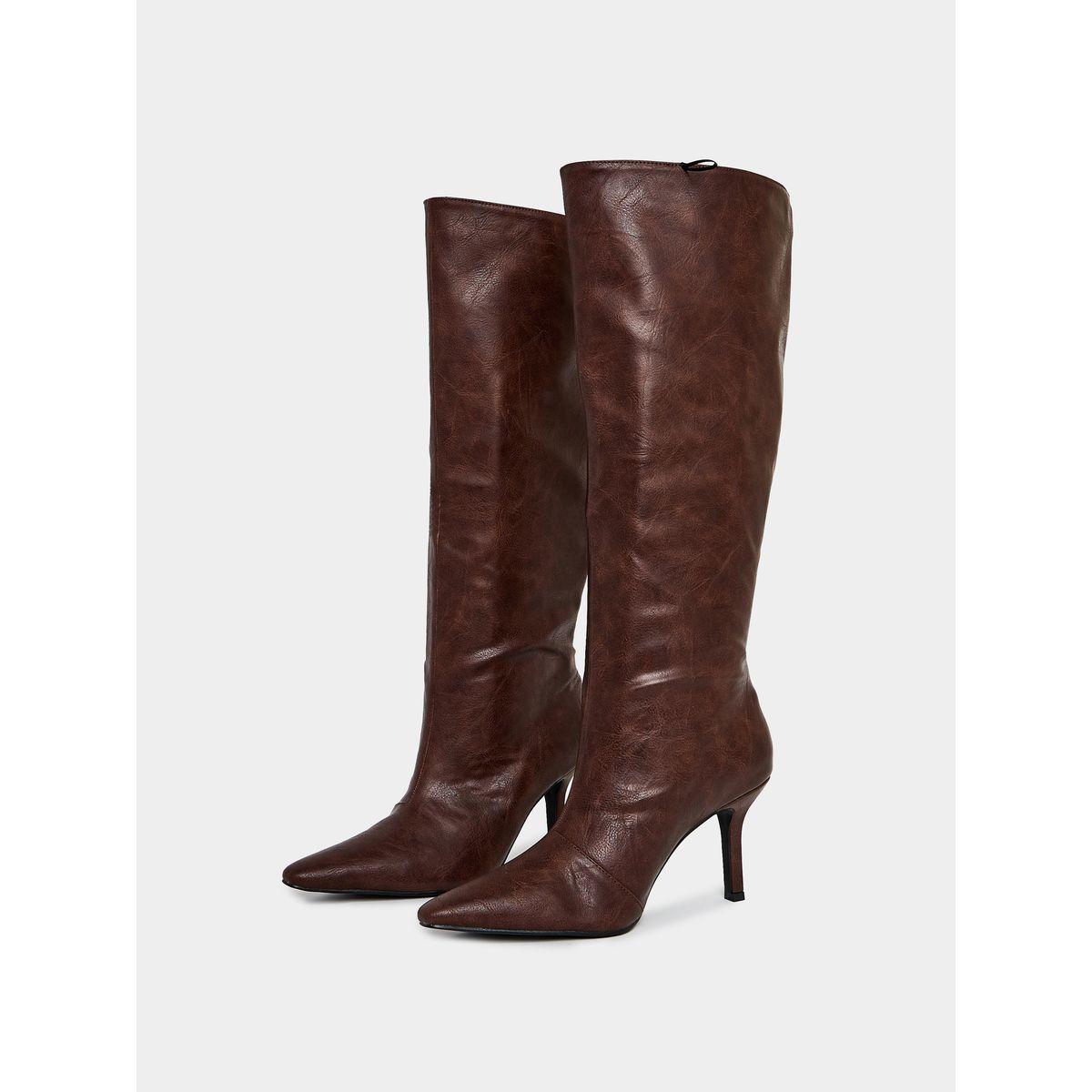 Raid X Styli  Pointed Toe Stiletto Heel Knee Length Boots-women-shoes-boots-image-2