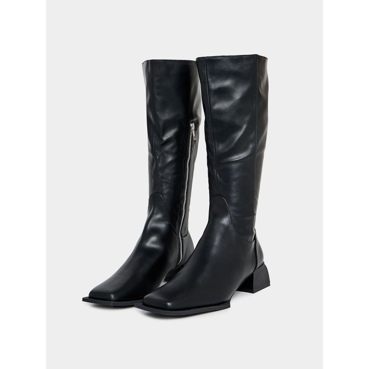 Raid X Styli  Square Toe Block Heel Knee High Boots-women-shoes-boots-image-2