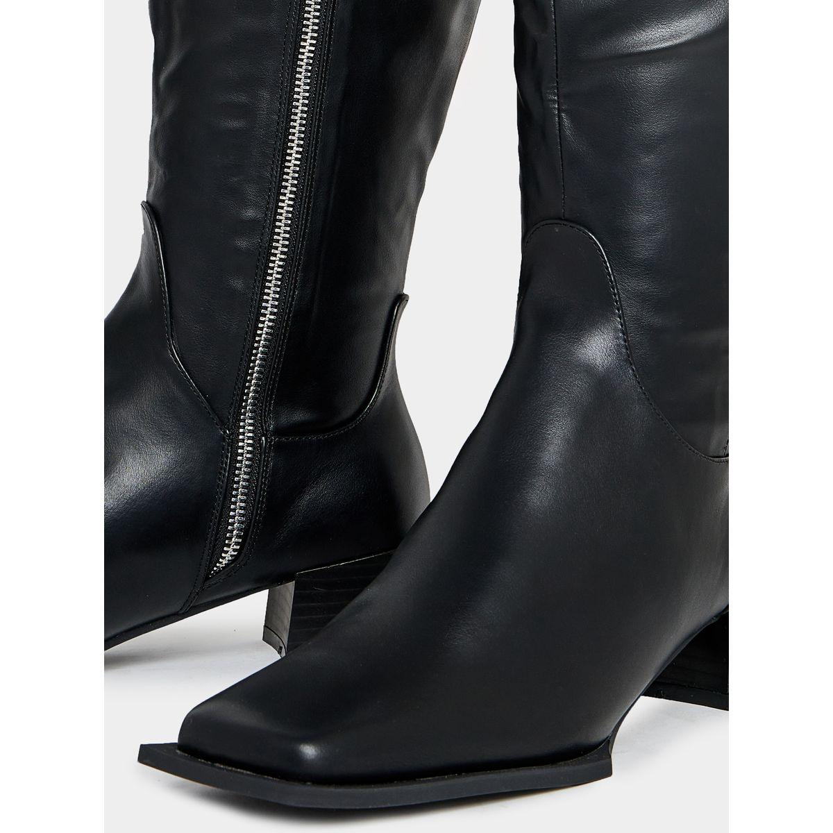 Raid X Styli  Square Toe Block Heel Knee High Boots-women-shoes-boots-image-3