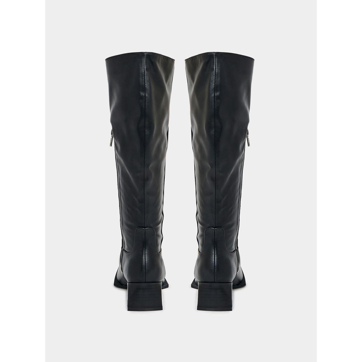 Raid X Styli  Square Toe Block Heel Knee High Boots-women-shoes-boots-image-4