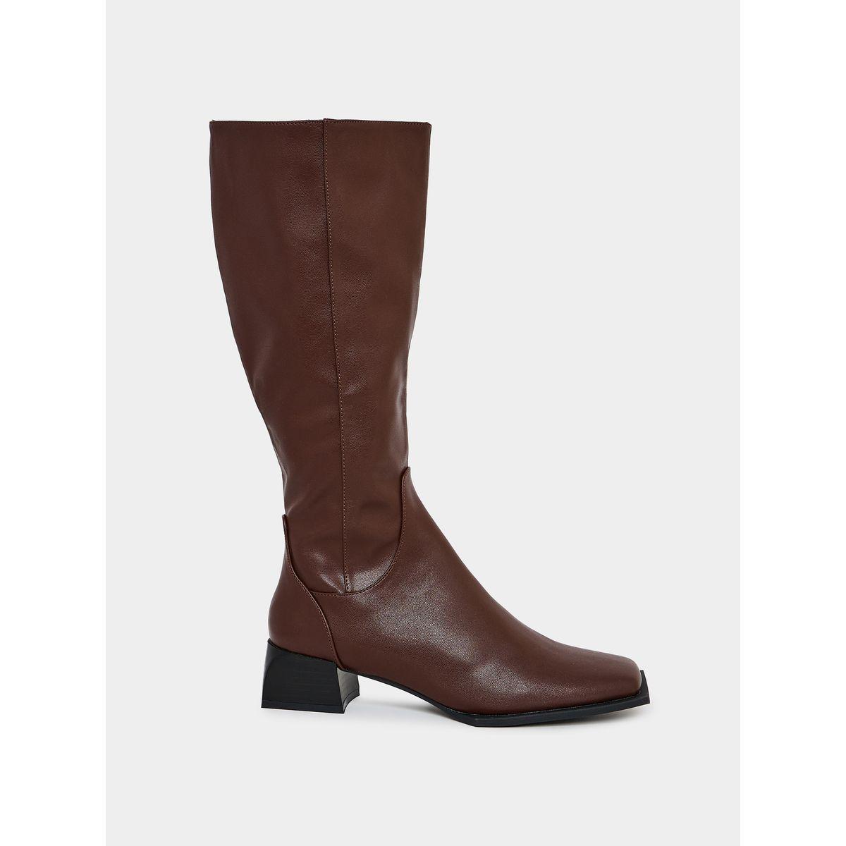 Raid X Styli  Square Toe Calf Length Rider Boots-women-shoes-boots-image-1