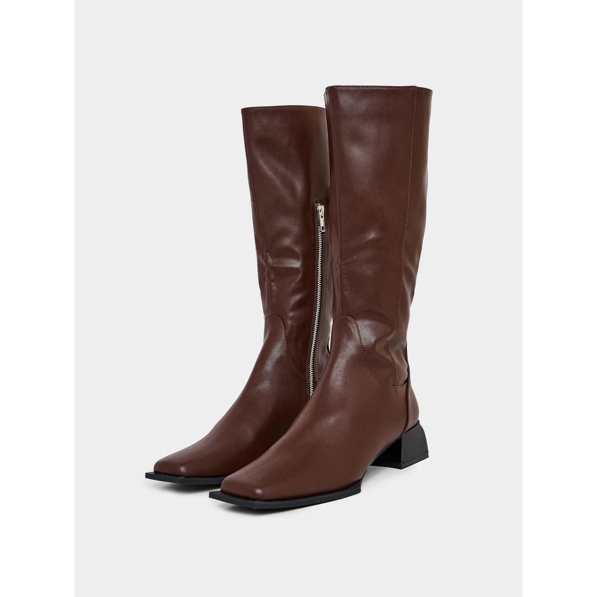 Raid X Styli  Square Toe Calf Length Rider Boots-women-shoes-boots-image-2