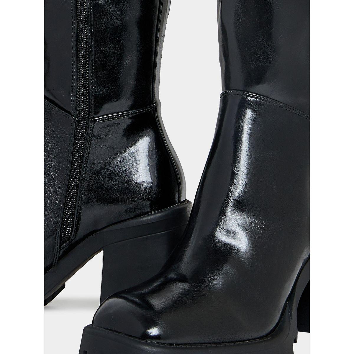 حذاء بوت بكعب سميك ومقدمة مربعة رايد × ستايلي-women-shoes-boots-image-3