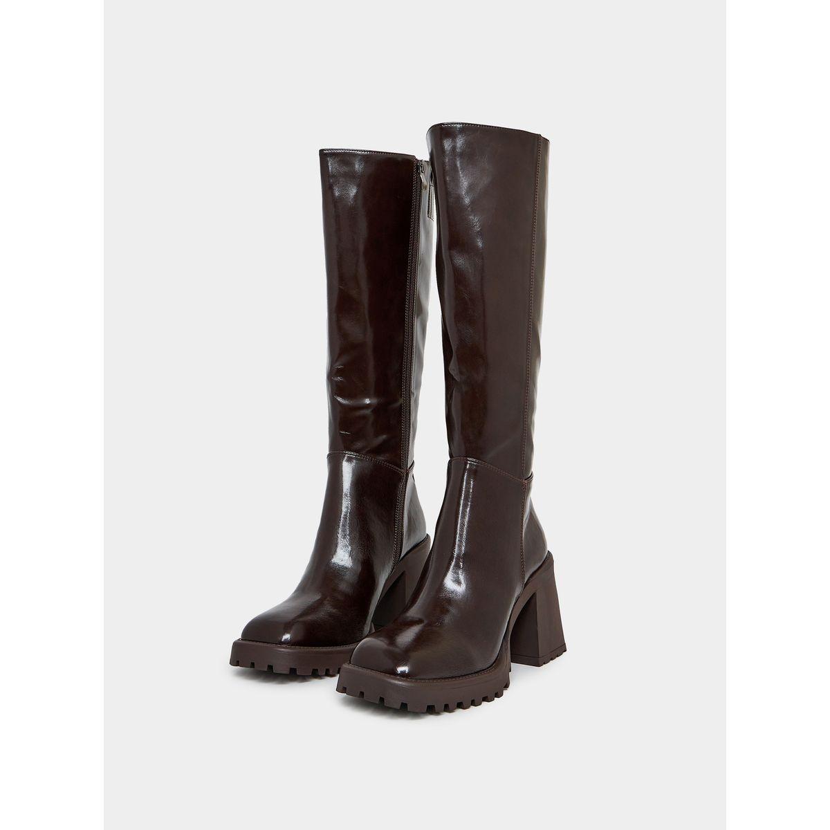 Raid X Styli  Square Toe Block Heel Knee High Boots-women-shoes-boots-image-2