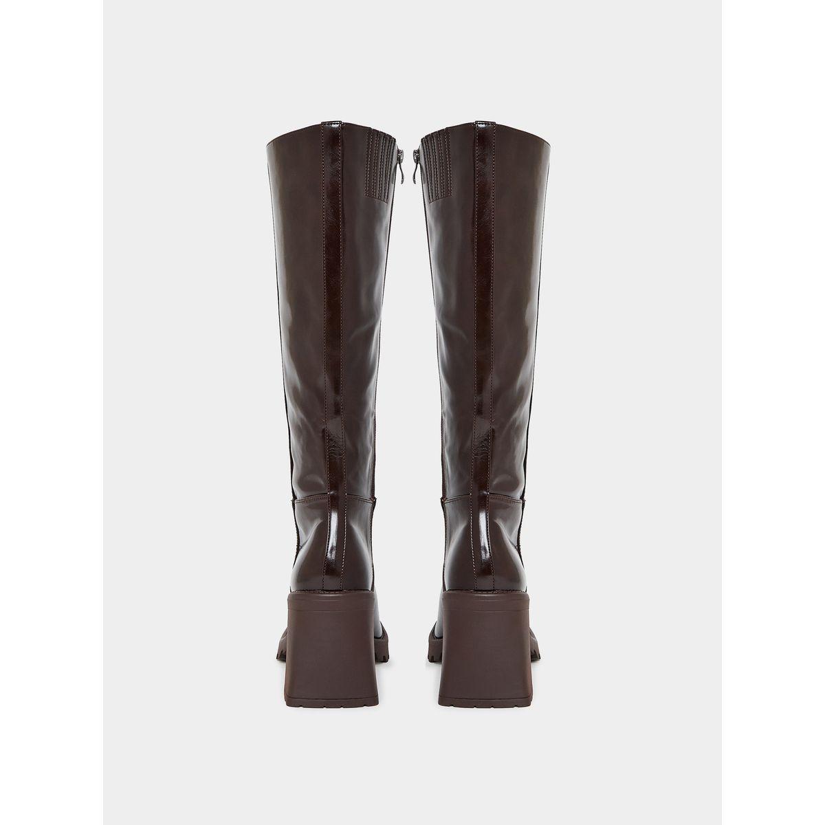 Raid X Styli  Square Toe Block Heel Knee High Boots-women-shoes-boots-image-4