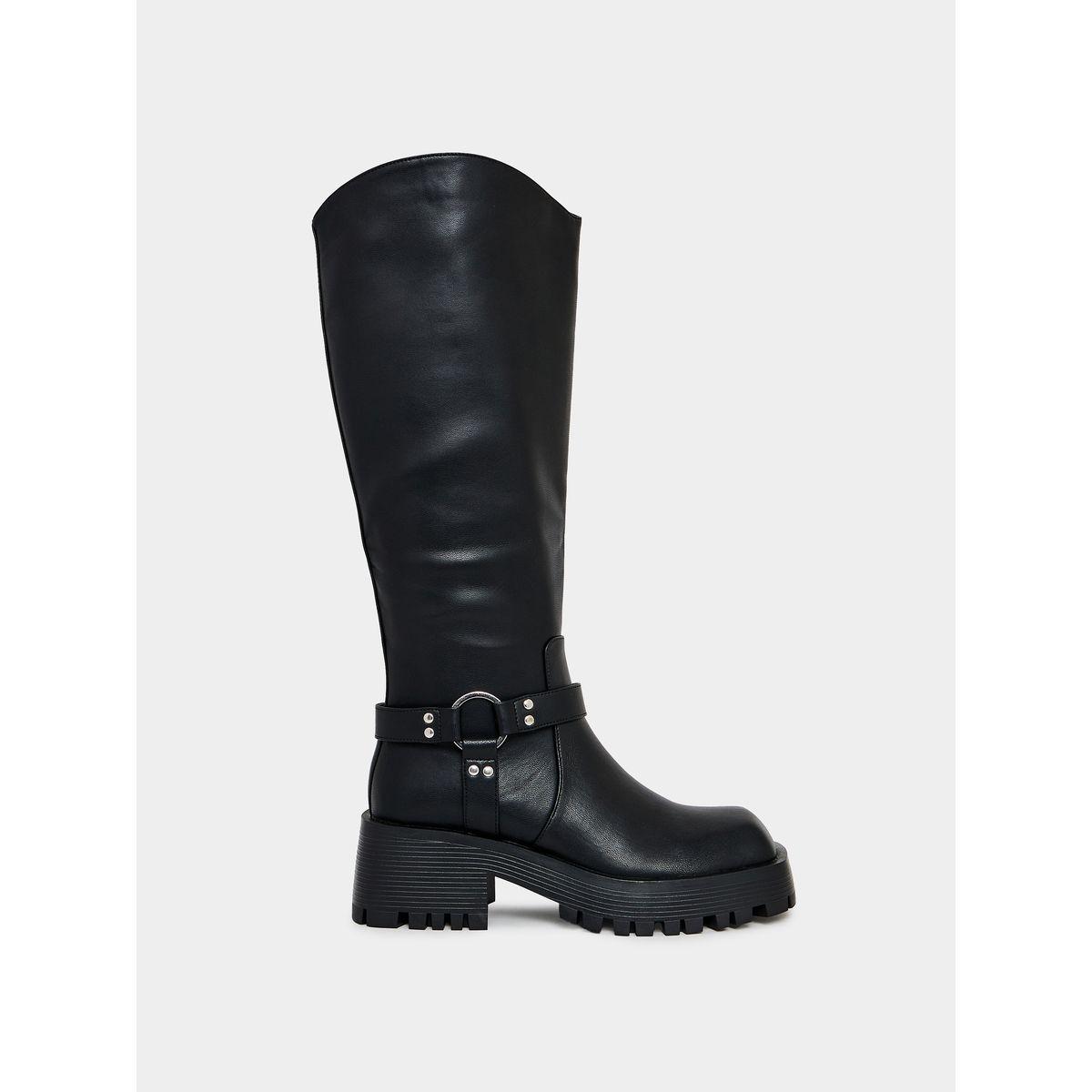 Raid X Styli  Buckle Harness Detail Knee High Boots-women-shoes-boots-image-1