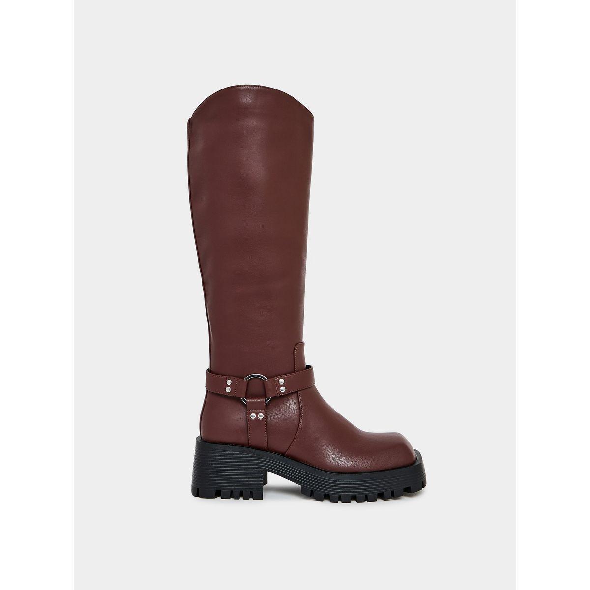 Raid X Styli  Buckle Harness Detail Knee High Boots-women-shoes-boots-image-1