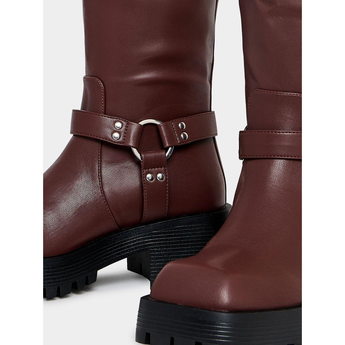 Raid X Styli  Buckle Harness Detail Knee High Boots-women-shoes-boots-image-3