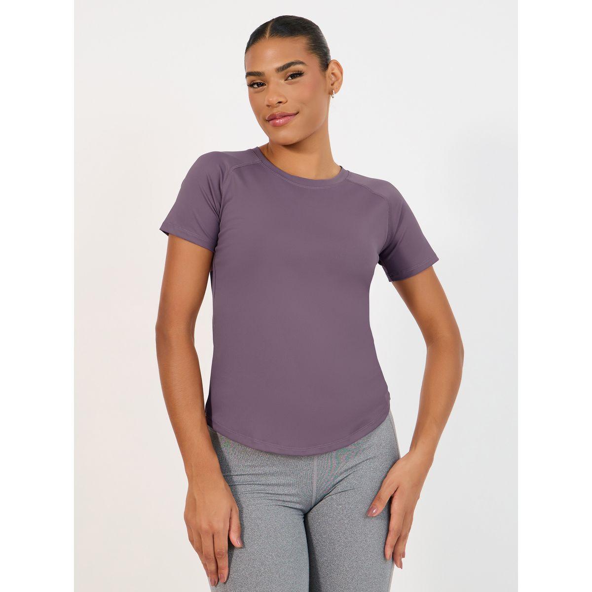 Styli Active Back V Shaped Mesh Contour Stitch Detail Top-women-clothing-sportswearandactivewear-tshirtsandvests-image-2