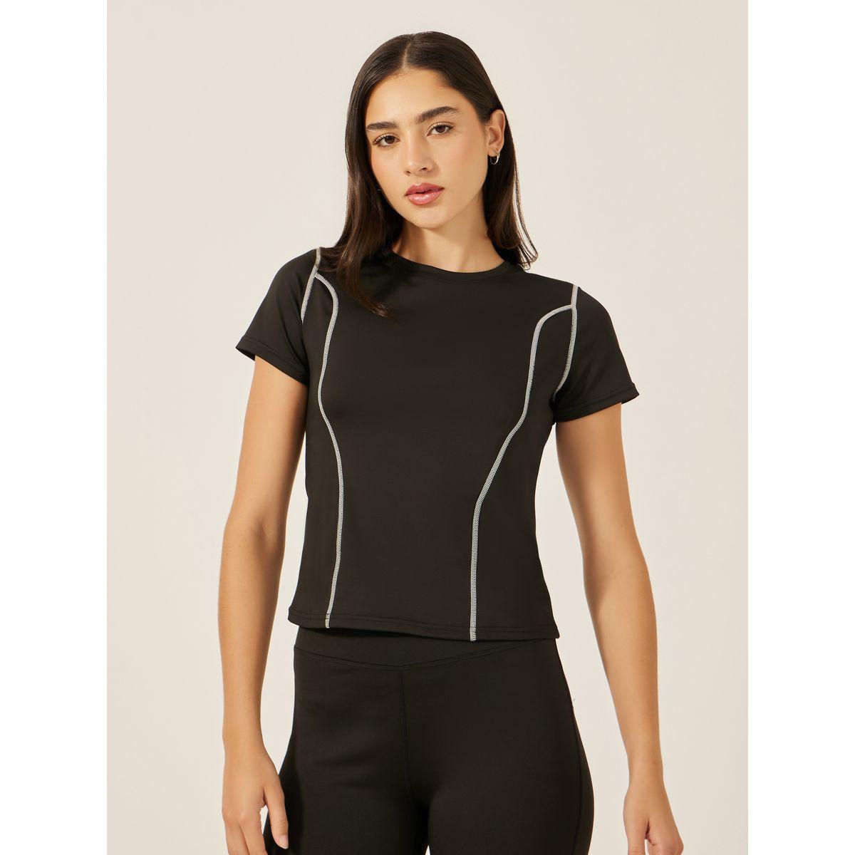 Styli Active Pack of 2 - Contrast Stitch Short Sleeve Top-women-clothing-sportswearandactivewear-tshirtsandvests-image-6