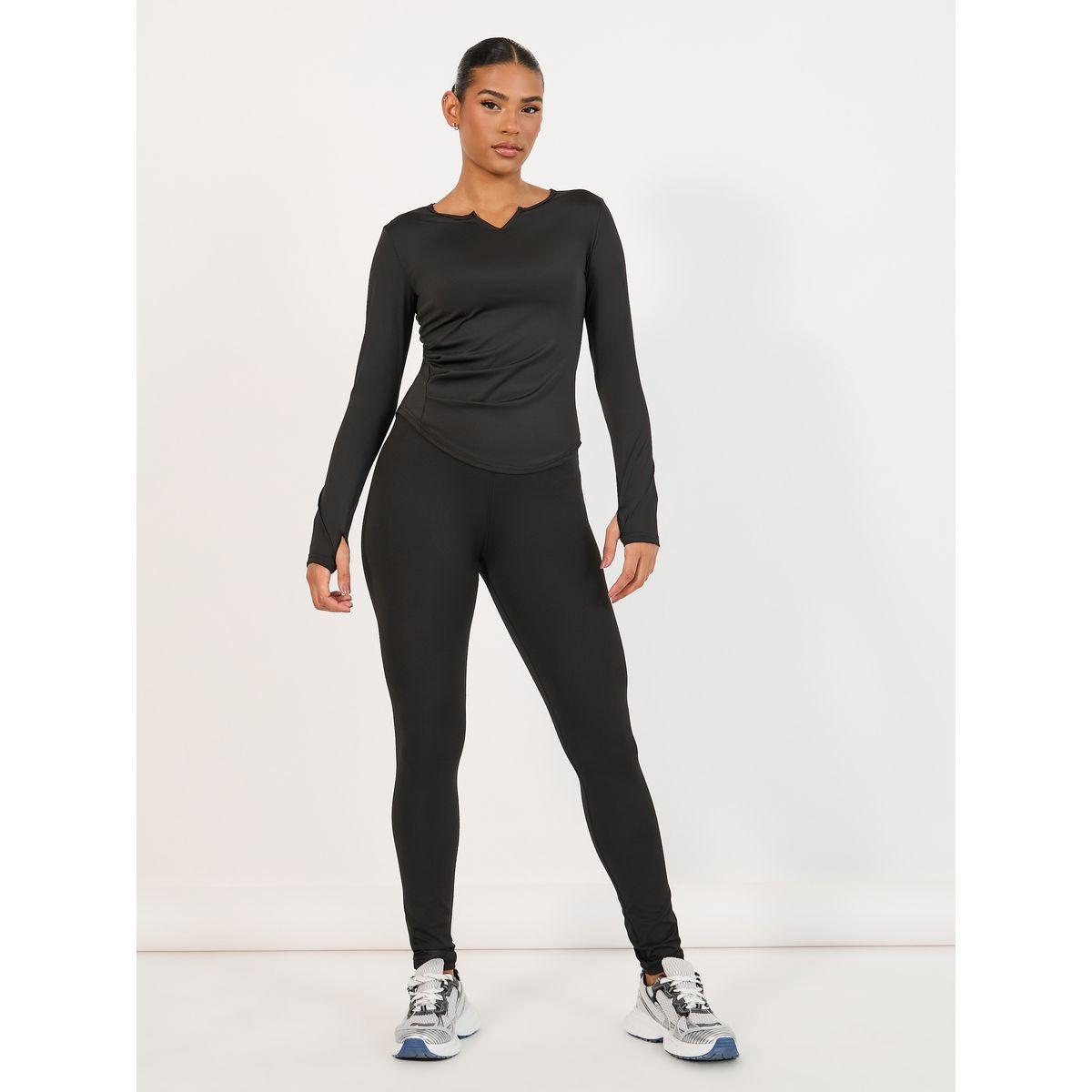 Styli Active Side Ruched Detail Active Top-women-clothing-sportswearandactivewear-tshirtsandvests-image-2