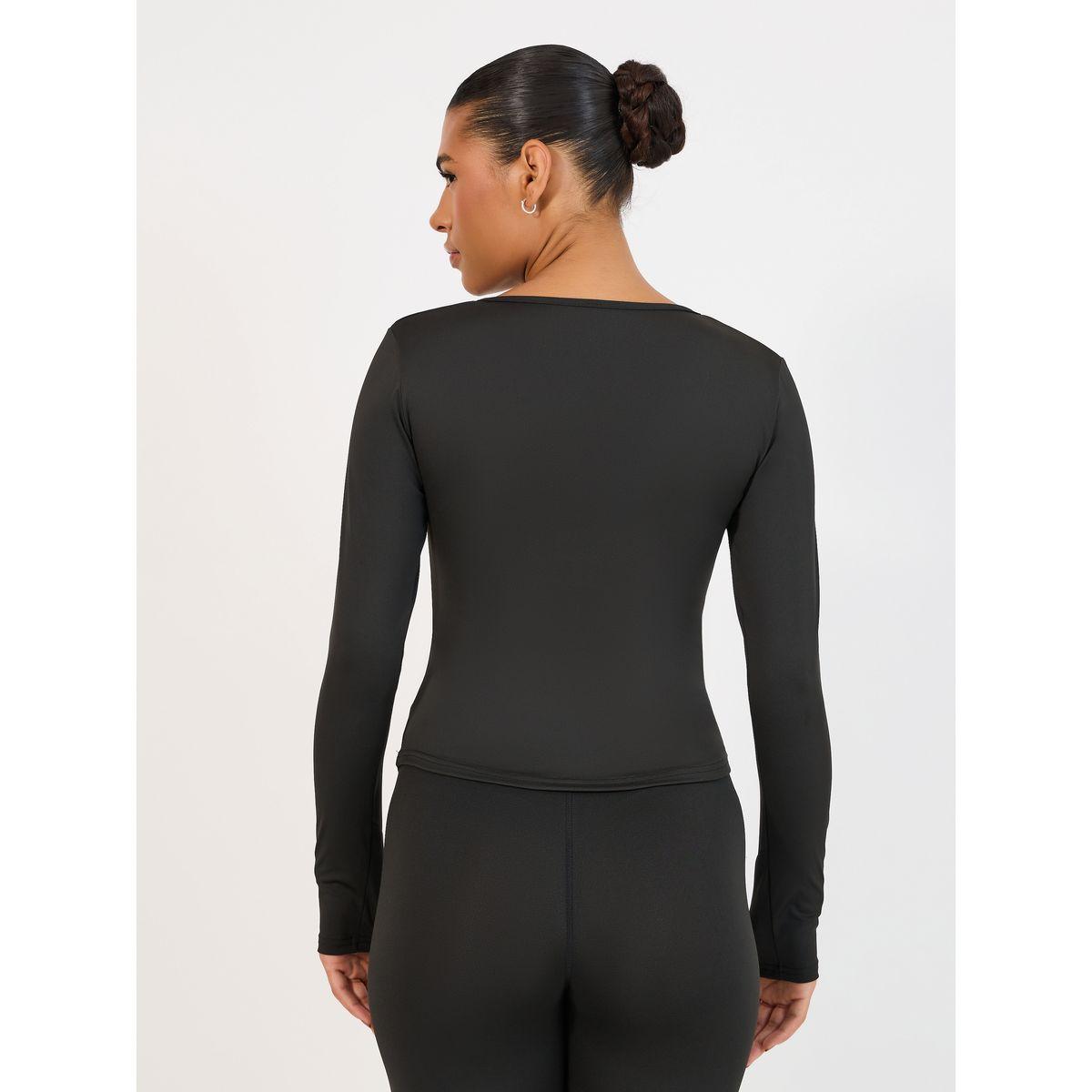 بلوزة رياضية بتفاصيل مزمومة-women-clothing-sportswearandactivewear-tshirtsandvests-image-1