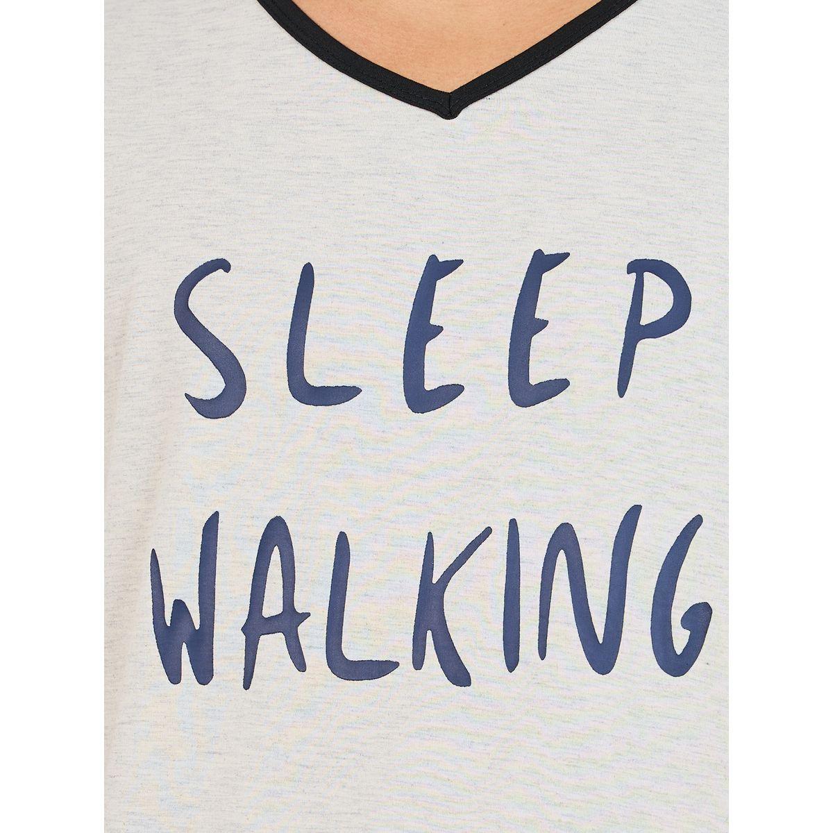 Styli Unwind Slogan Print V Neck T-Shirt & Shorts Set-men-clothing-nightwear-sets-image-3