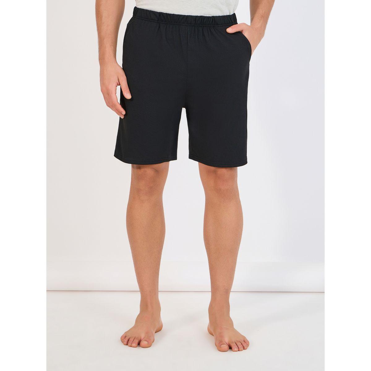 مجموعة من شورت وتيشيرت بطبعة كتابة-men-clothing-nightwear-sets-image-4