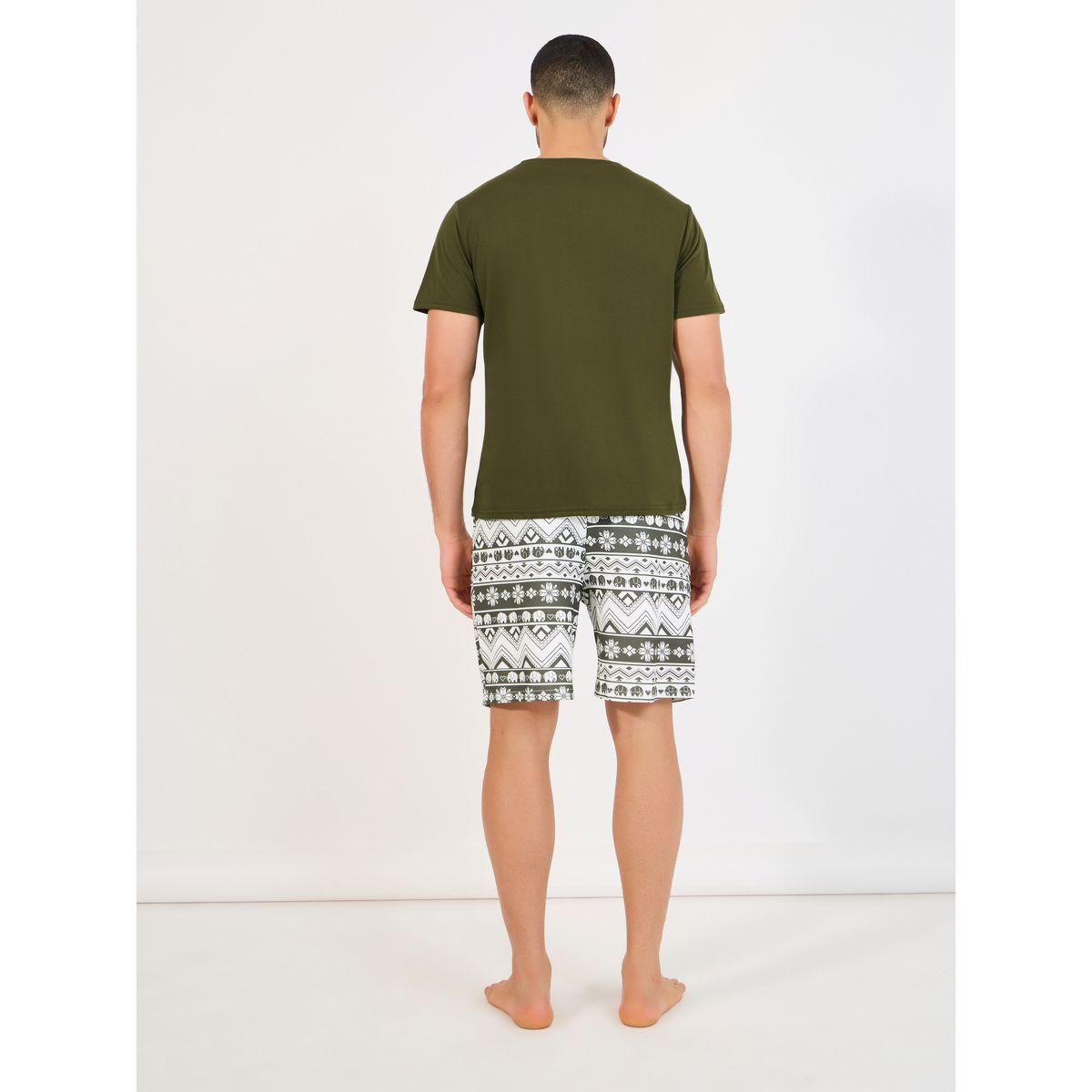 Styli Unwind Contrast Pocket T-Shirt & Printed Shorts Set-men-clothing-nightwear-sets-image-5