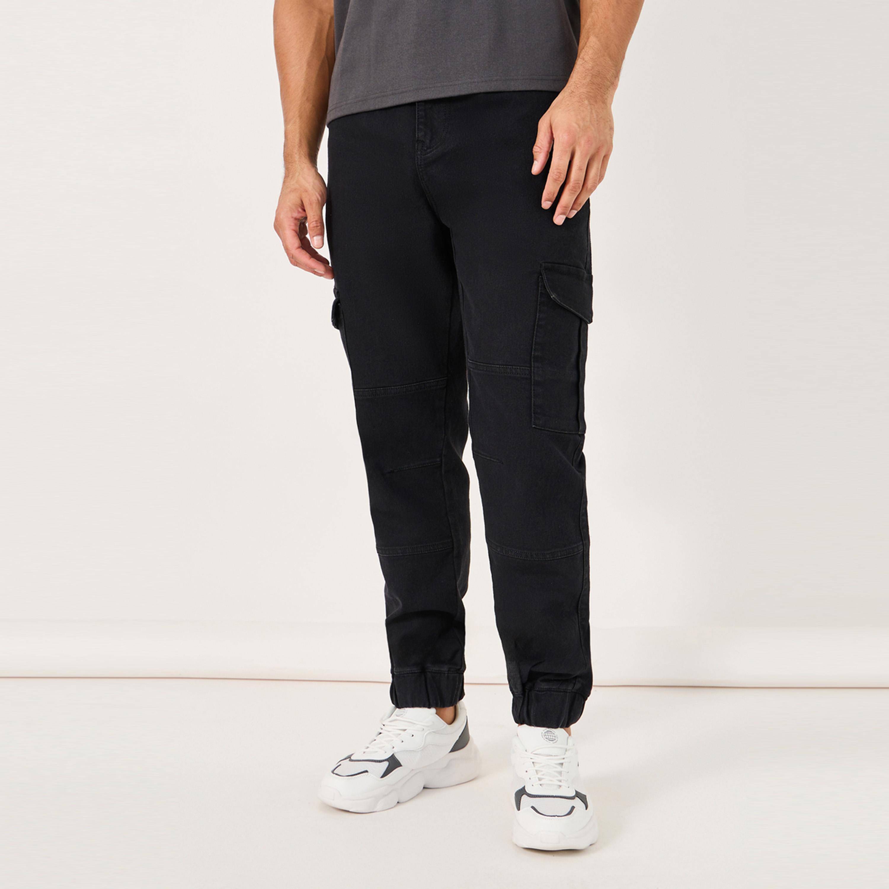 ستايلي - بنطال جينز كارغو ضيق بحزام خصر مصمم-men-clothing-bottoms-jeans-image-2