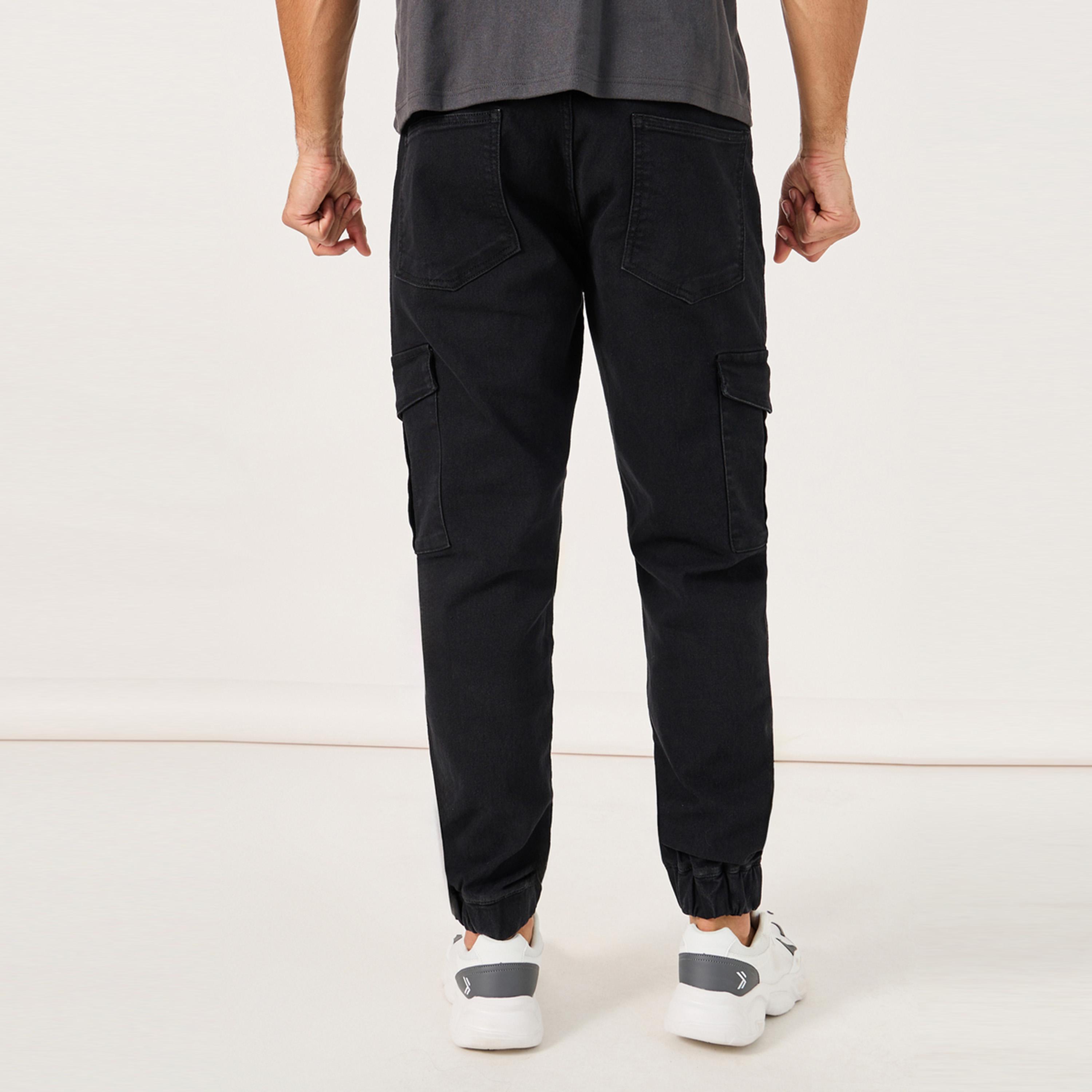ستايلي - بنطال جينز كارغو ضيق بحزام خصر مصمم-men-clothing-bottoms-jeans-image-5
