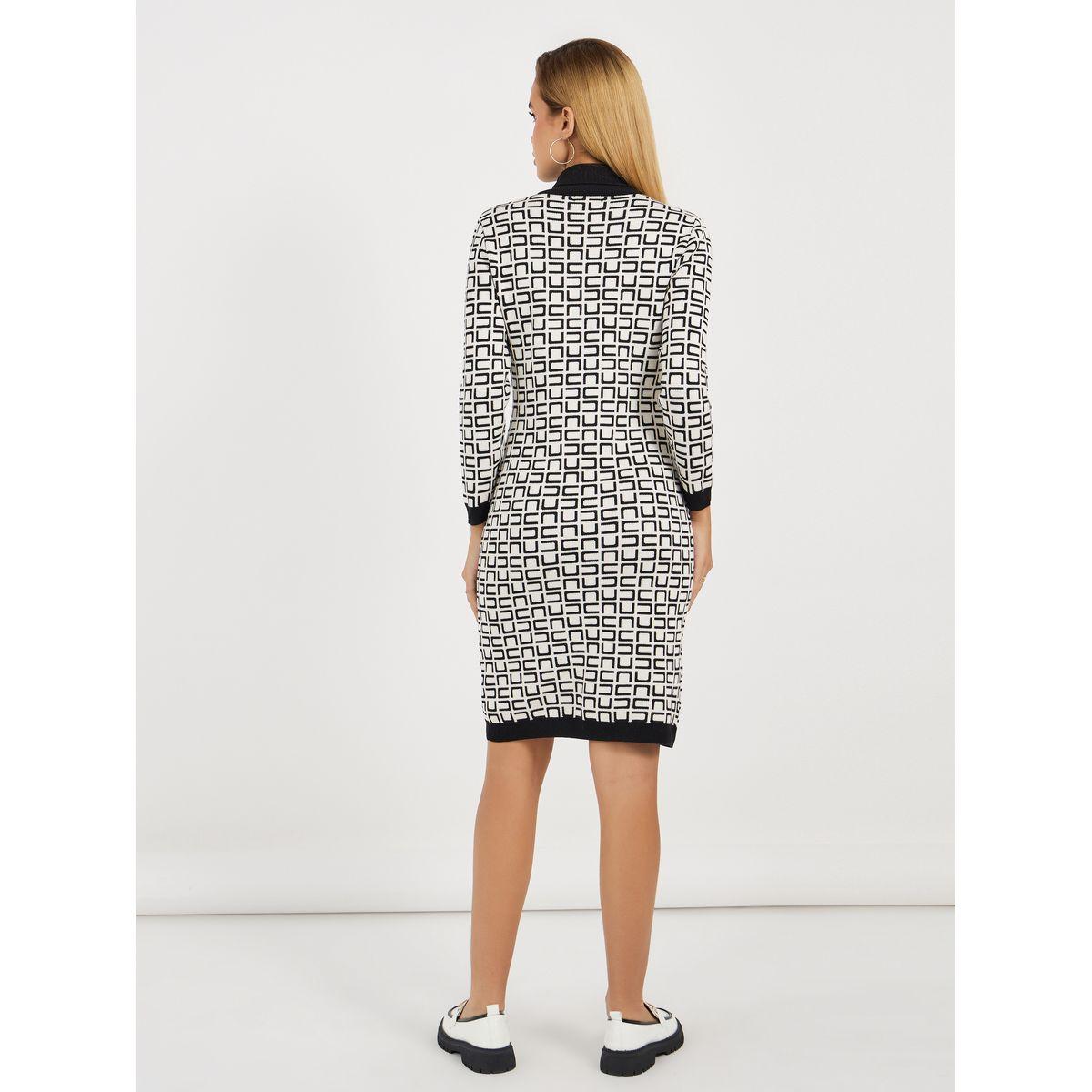 فستان بطول الركبة وأكمام 3/4-women-clothing-dresses-image-4