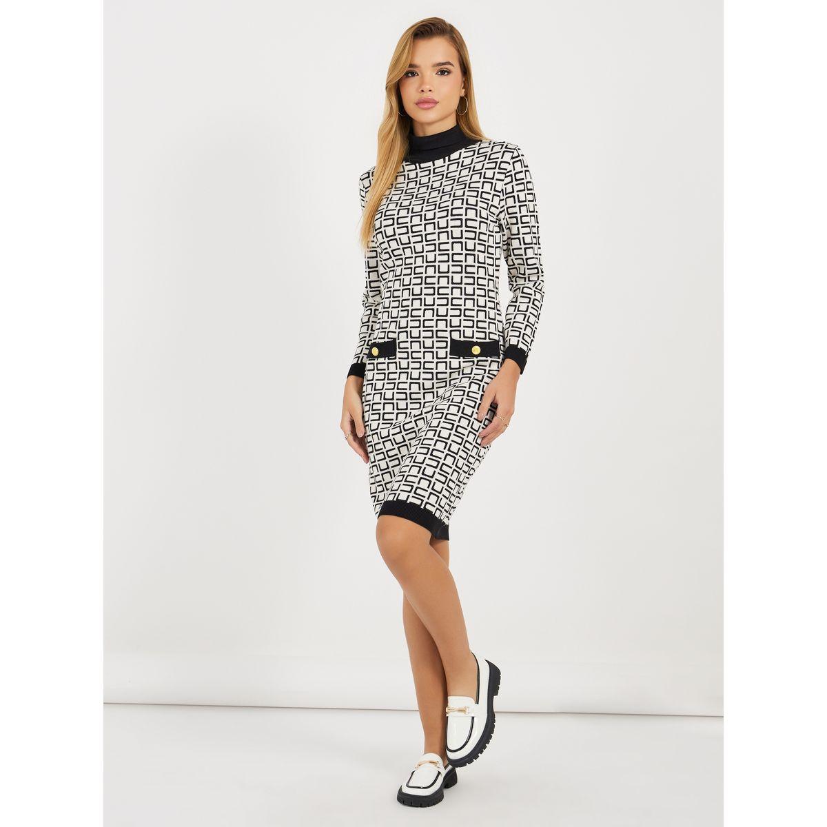 فستان بطول الركبة وأكمام 3/4-women-clothing-dresses-image-5