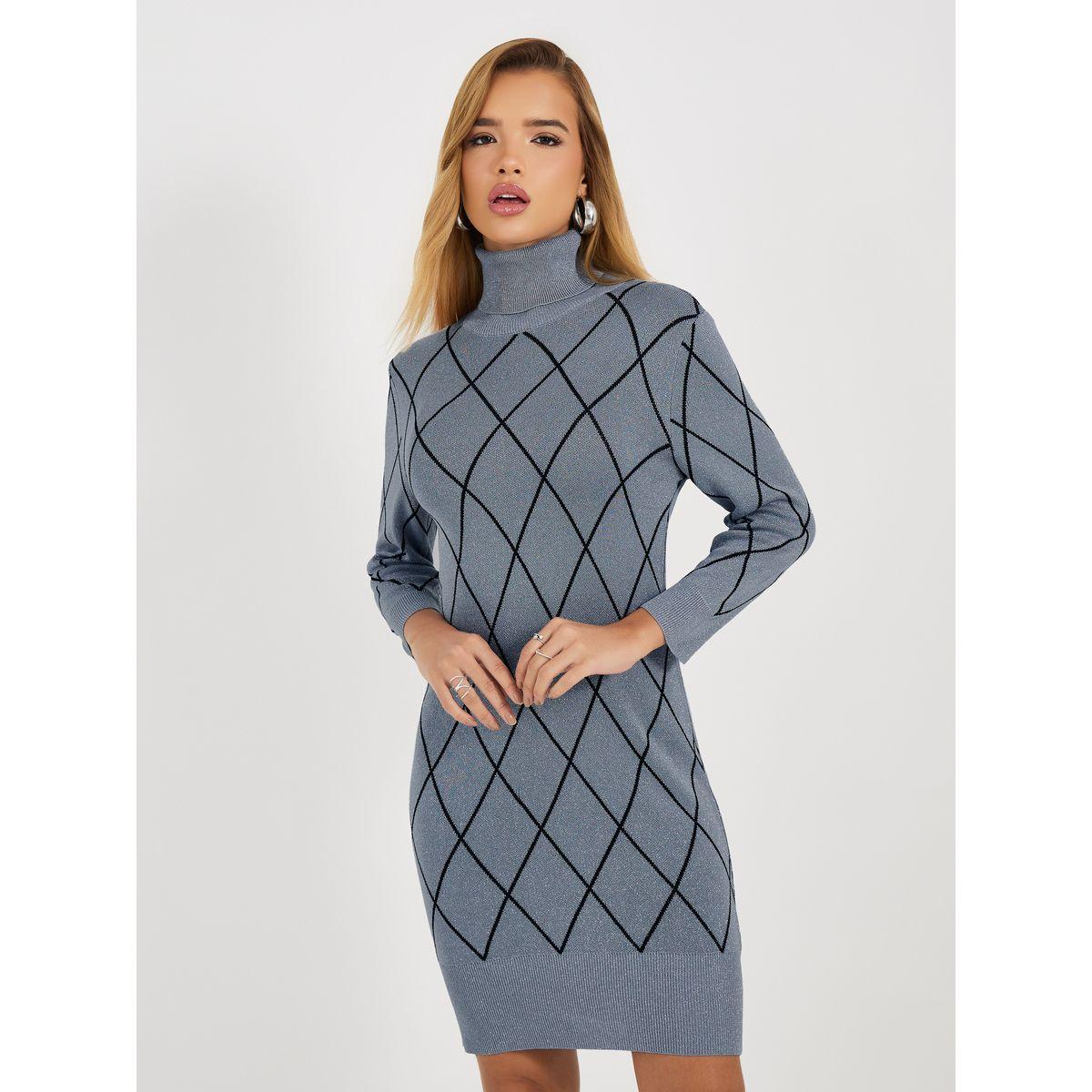 فستان قصير مطبع بطبعة آرجيل-women-clothing-dresses-image-5