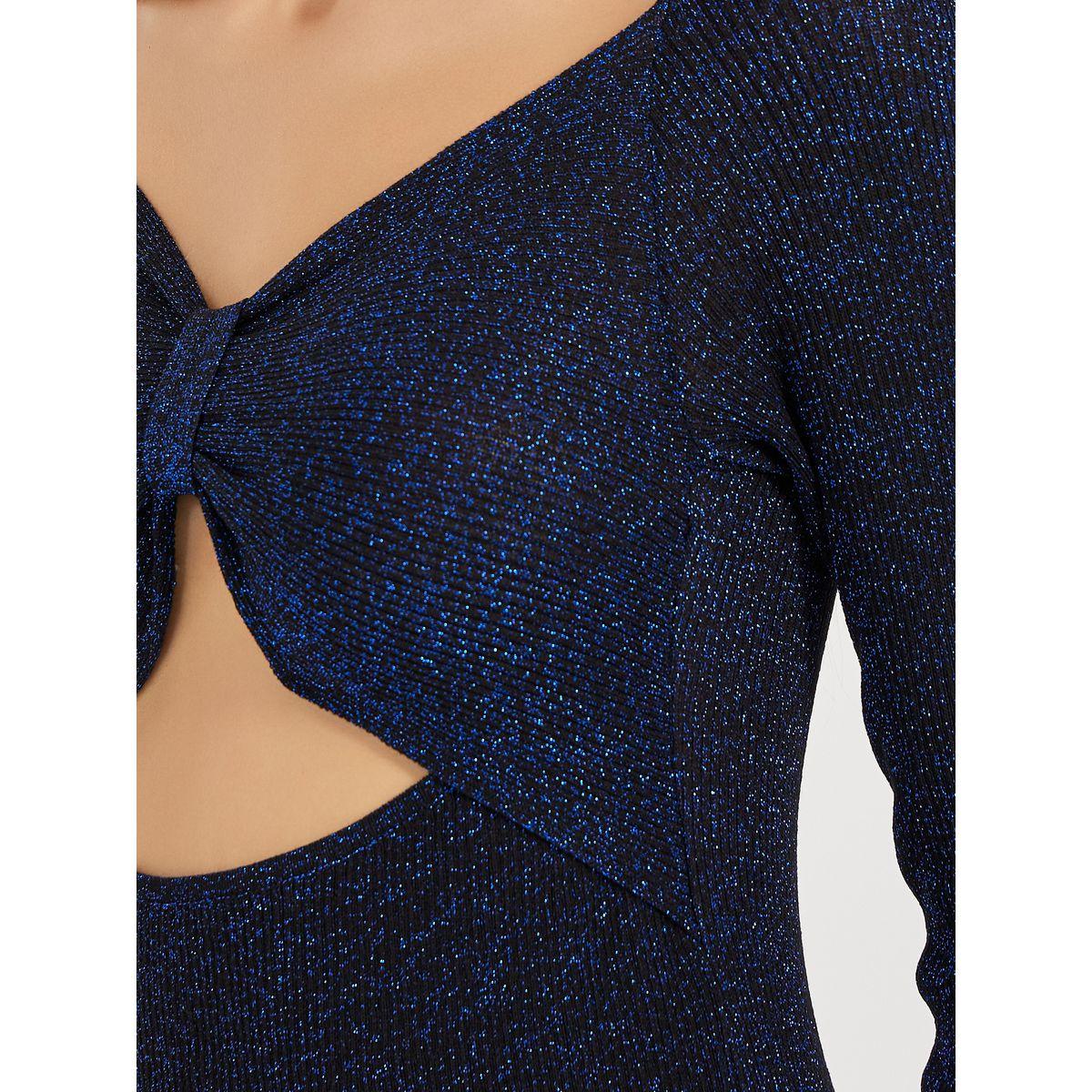 فستان ميدي مضلع مزين بفتحات-women-clothing-dresses-image-3