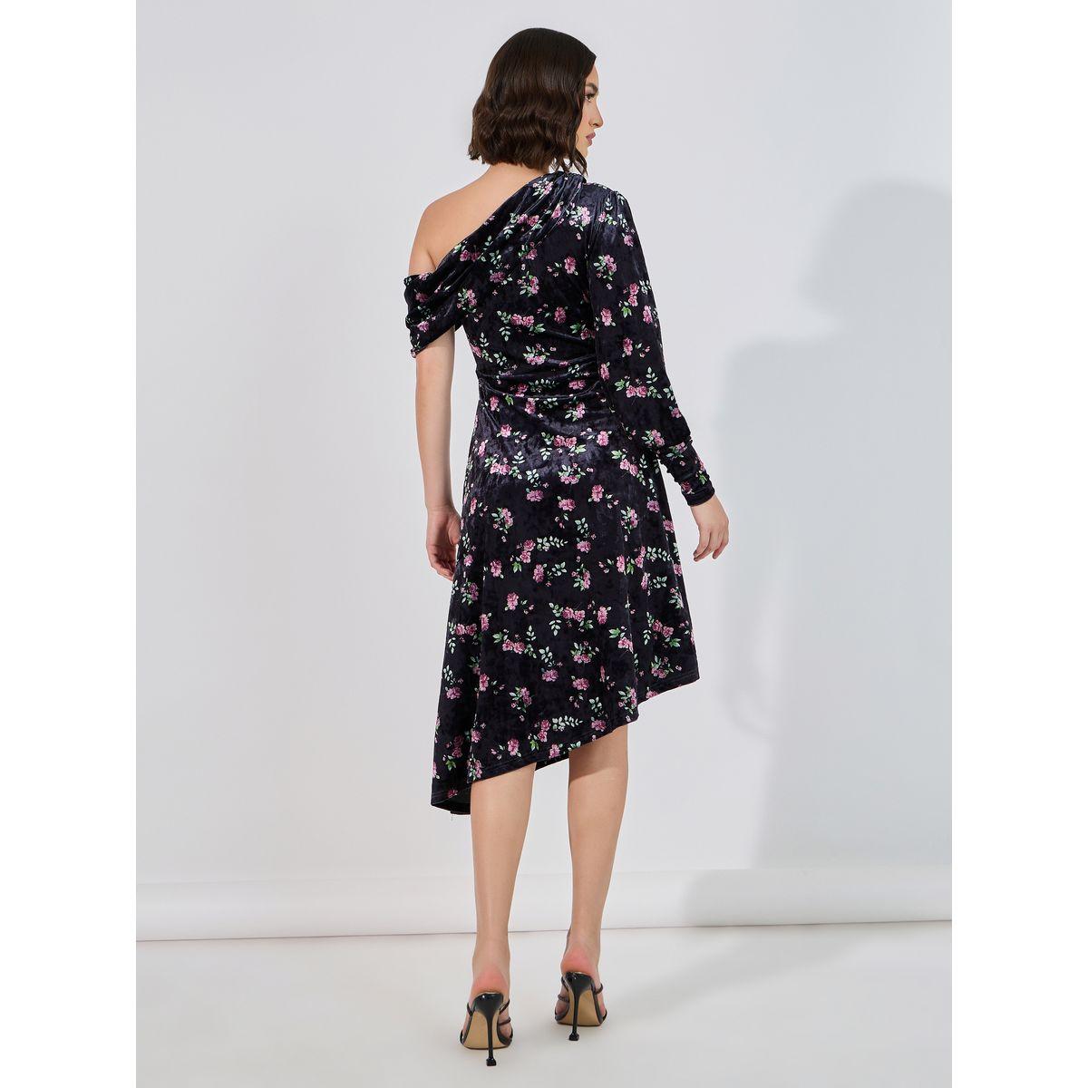 فستان ميدي بحافة غير متماثلة الطول-women-clothing-dresses-image-6