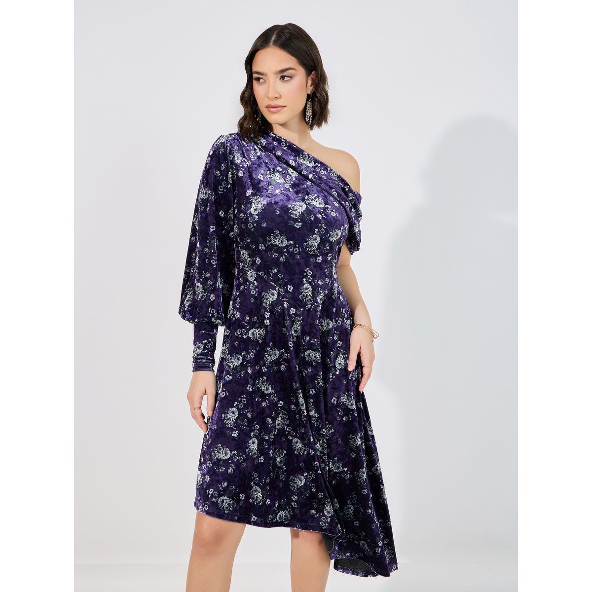 فستان ميدي بحافة غير متماثلة الطول-women-clothing-dresses-image-2