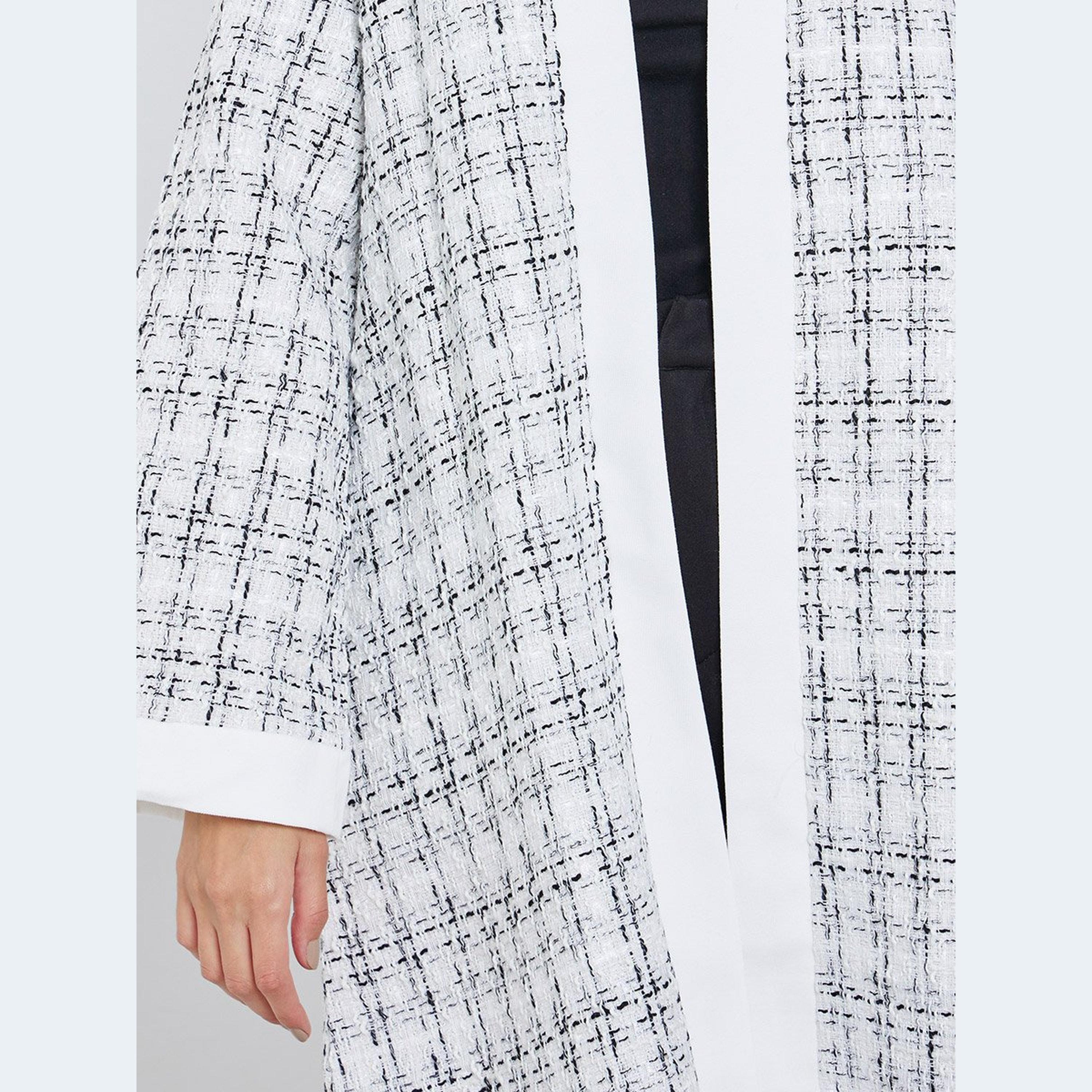 Styli White Tweed Open Front Abaya-women-arabicclothing-abayas-image-3