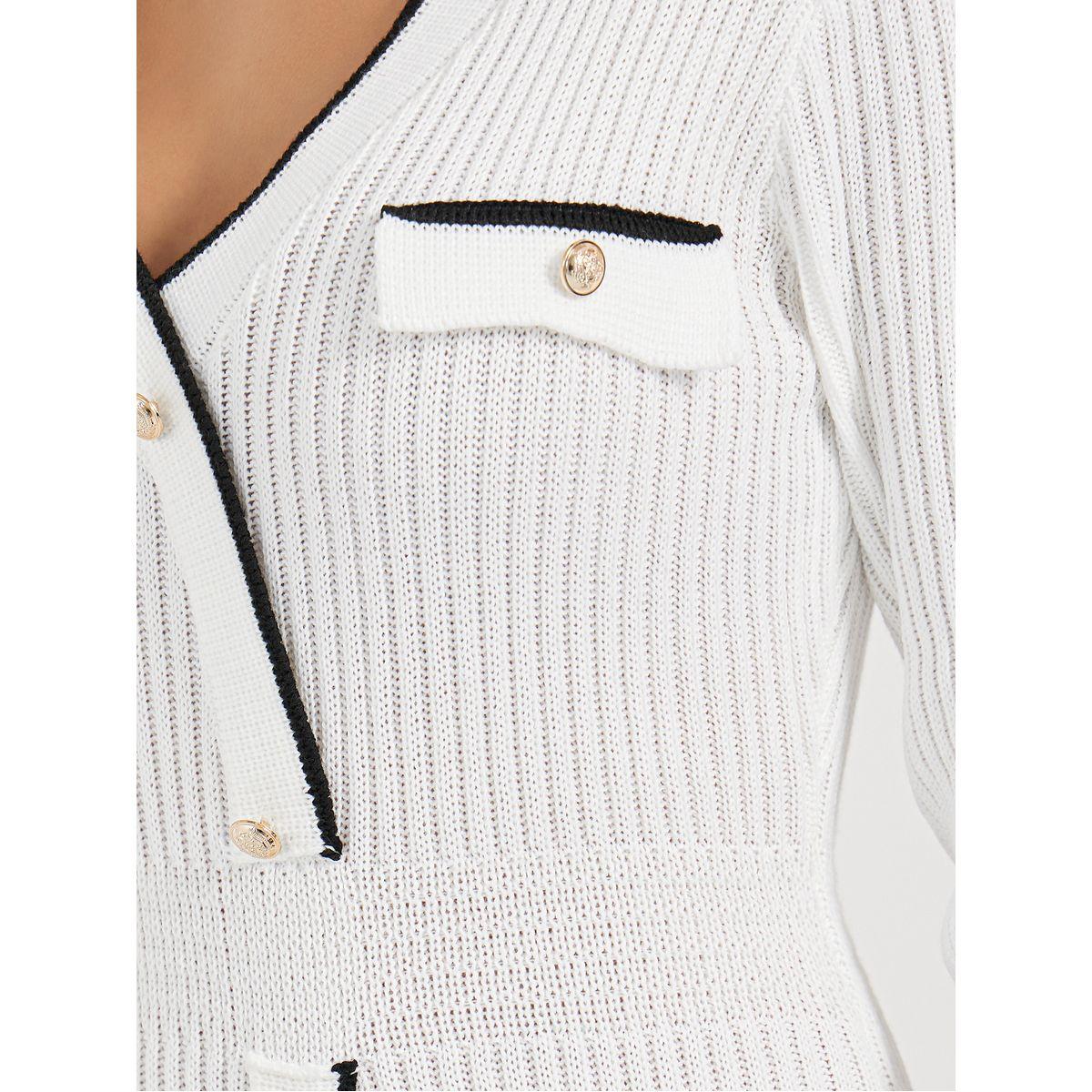 Styli Contrast Trim Knitted Sweater Midi Dress-women-clothing-dresses-image-3