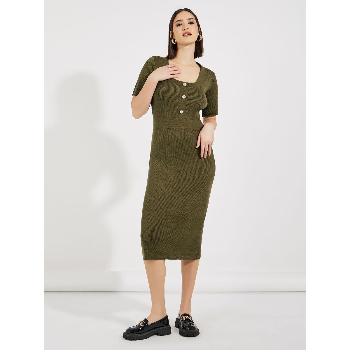 Styli Rib Knit Scoop Neck Sweater Midi Dress-women-clothing-dresses-image-1
