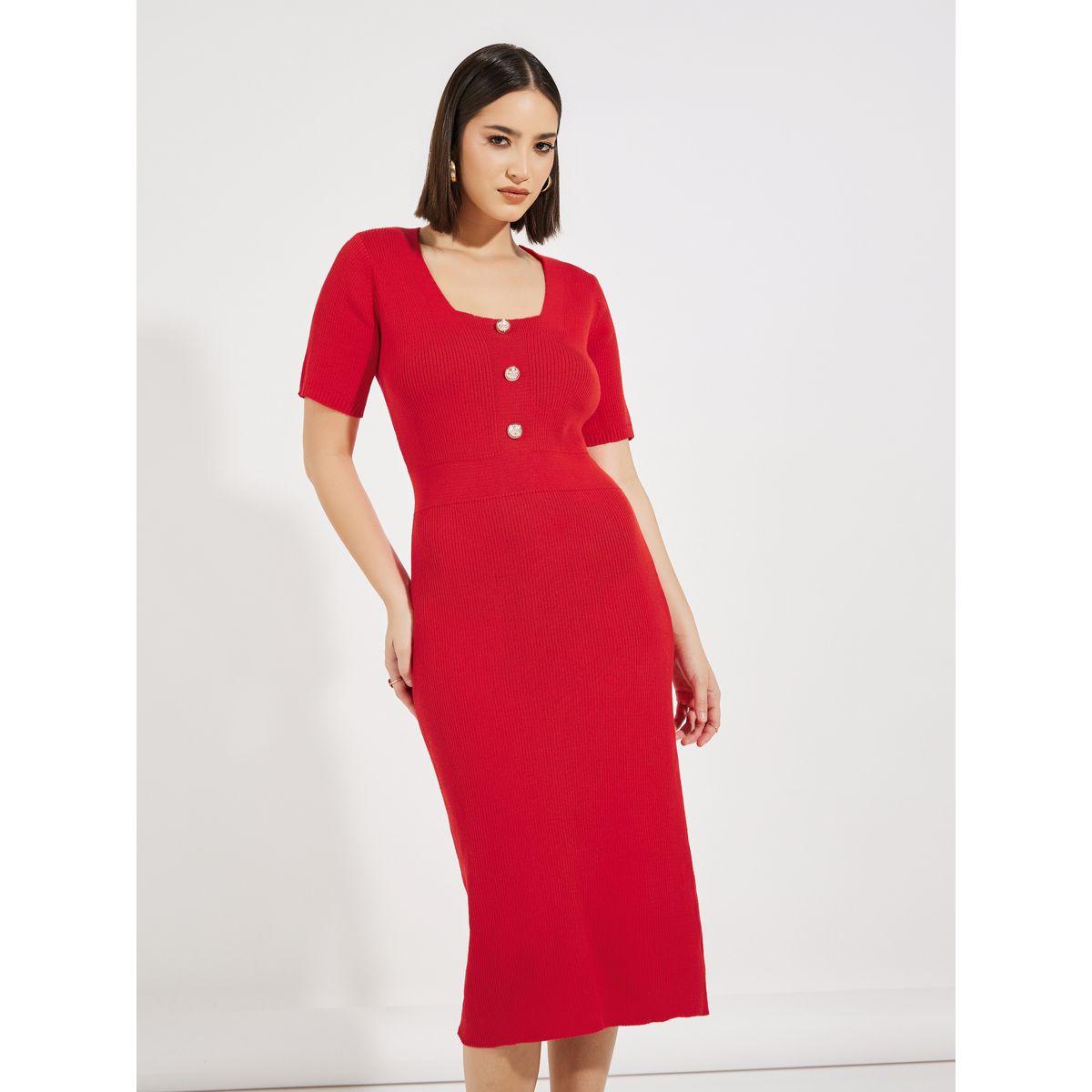 Styli Rib Knit Scoop Neck Sweater Midi Dress-women-clothing-dresses-image-2